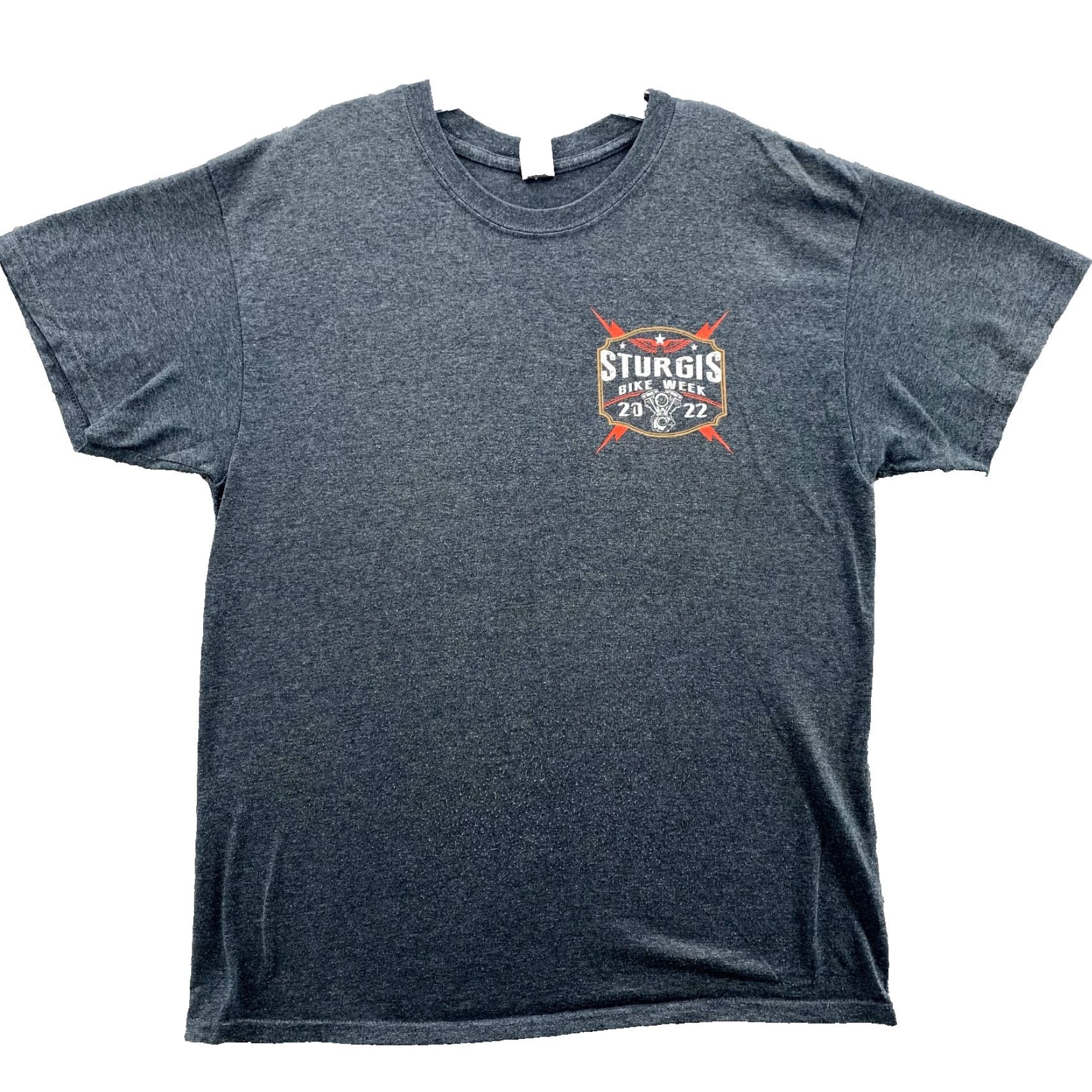 Gildan Gildan Sturgis Bike Week T-Shirt Mens Large Gray Riding Biker Streetwear 2022 SD Size US L / EU 52-54 / 3 - 2 Thumbnail