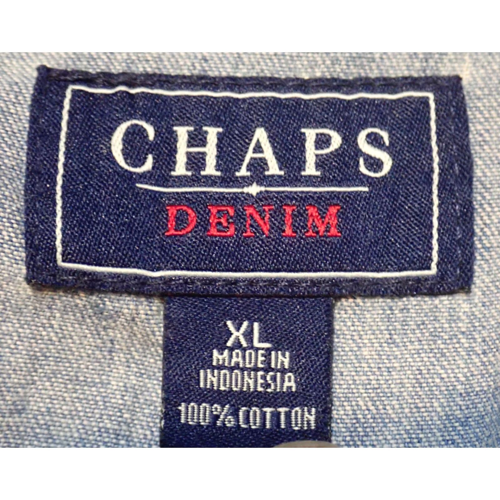 Chaps VINTAGE Chaps Denim Jacket Shacket Women’s L Denim Basic Jacket 4-Pockets Blue Button Logo Buttons 90s Boho Retro Streetwear Size L / US 10 / IT 46 - 6 Thumbnail