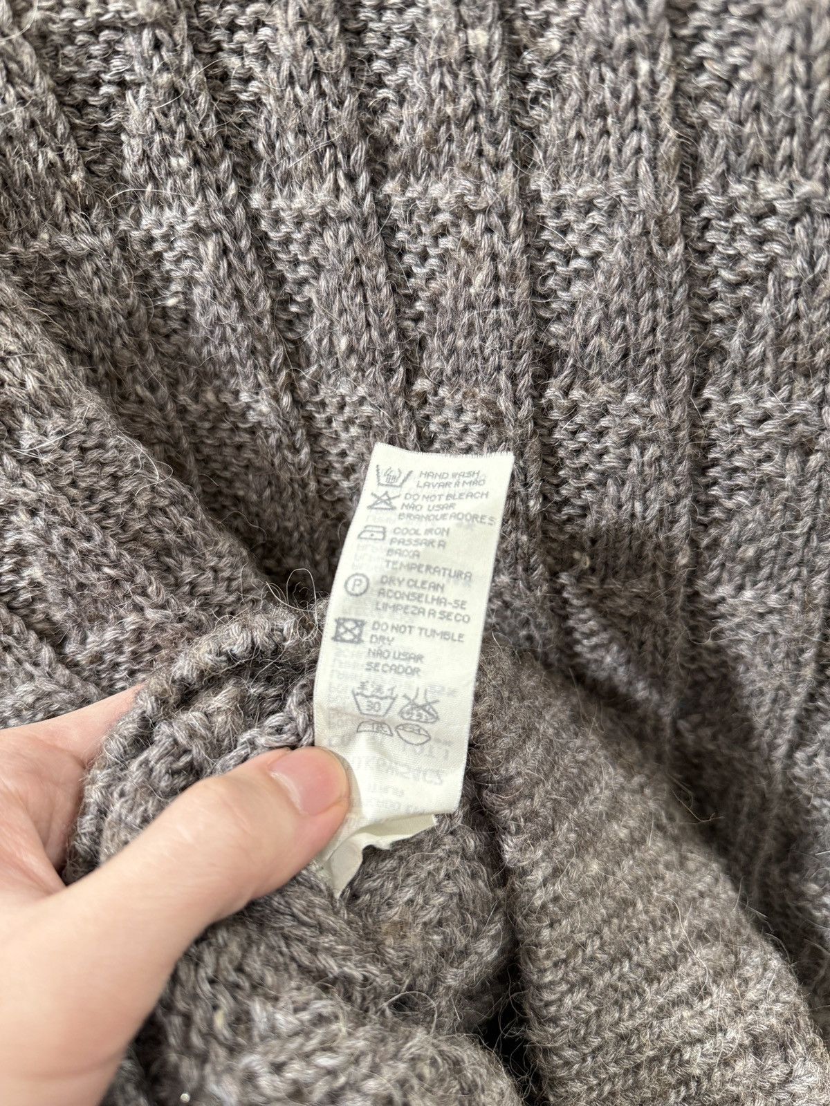 Armani Vintage Armani Jeans AJ Textured Alpaca Blend Knit Sweater Size US XL / EU 56 / 4 - 7 Thumbnail