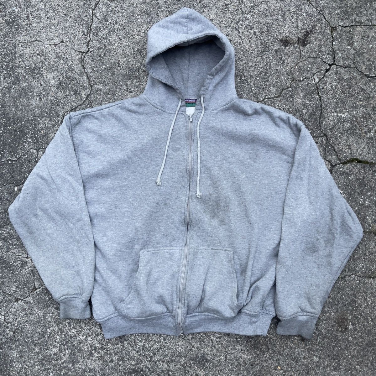 Vintage Vintage 90s GRAND BANKS Full Zip Waffle Line Hoodie Size US XL / EU 56 / 4 - 1 Thumbnail