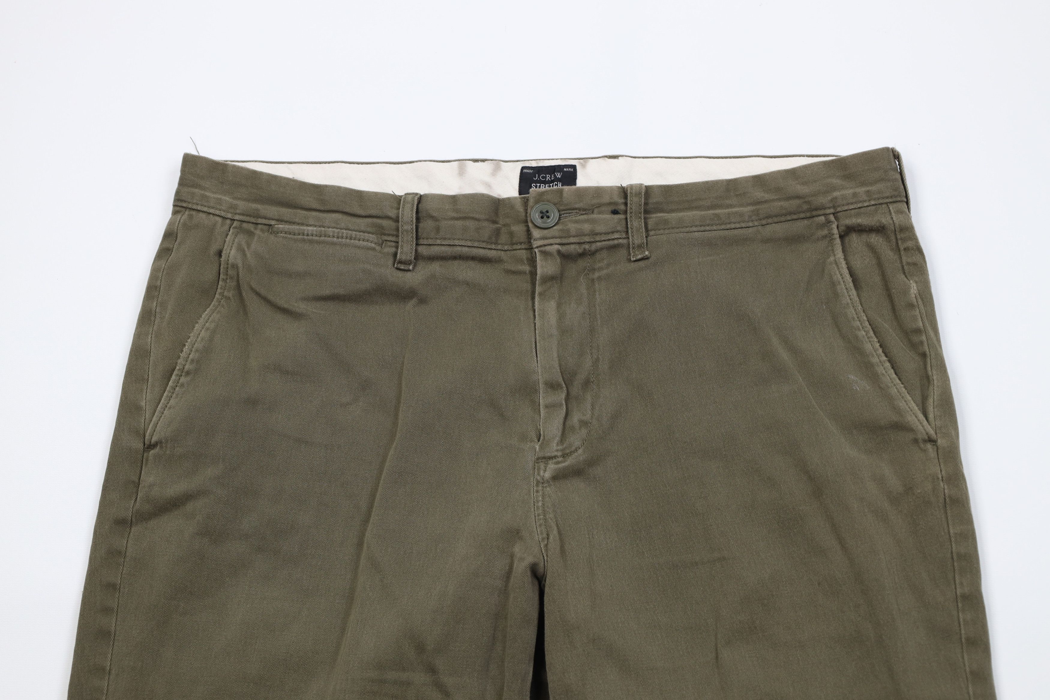 J.Crew J Crew 770 Straight Leg Stretch Chino Pants Olive Green Size US 33 - 2 Thumbnail