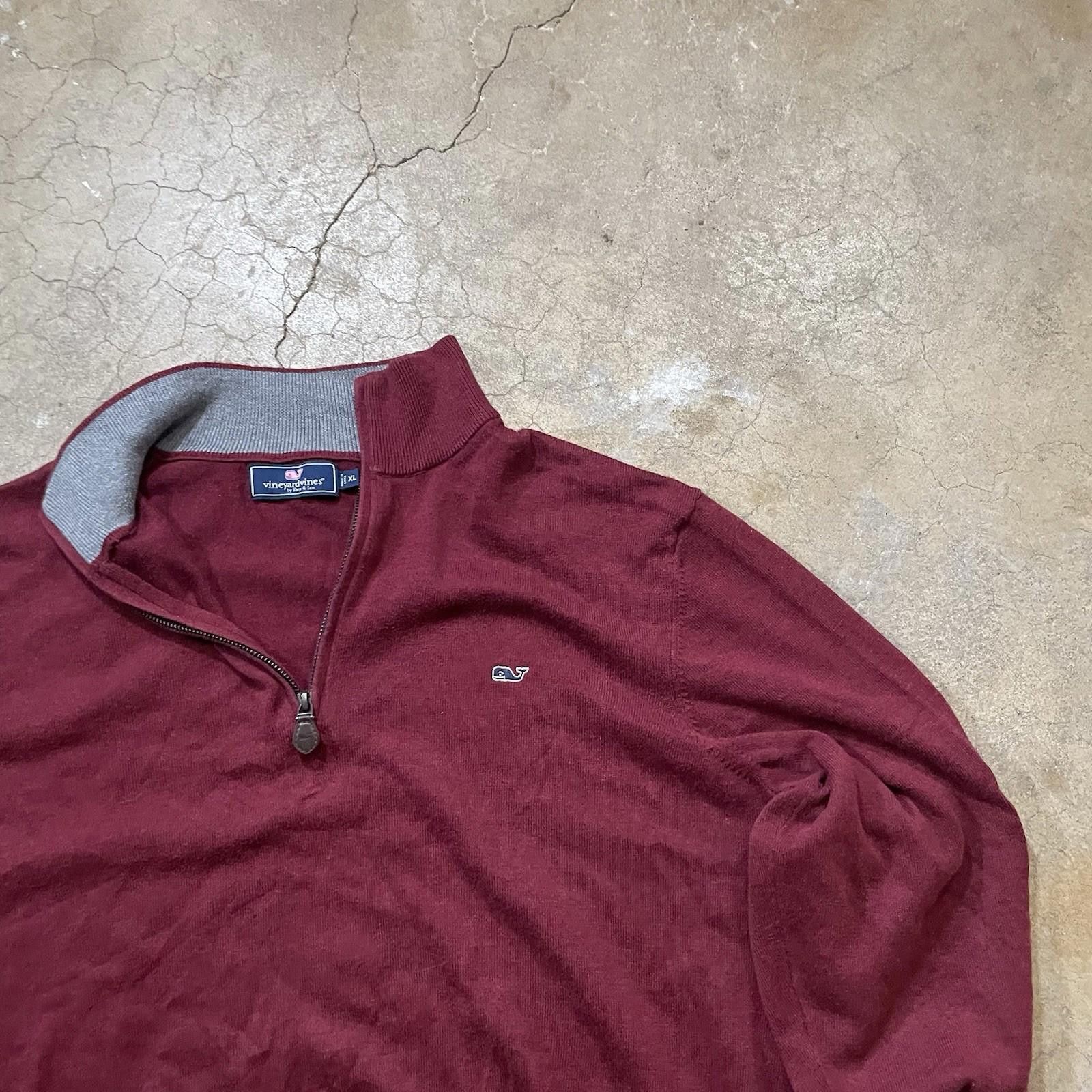 Vineyard Vines Vineyard Vines Half Zip Pullover Sweater Mens XL Red Size US XL / EU 56 / 4 - 2 Thumbnail