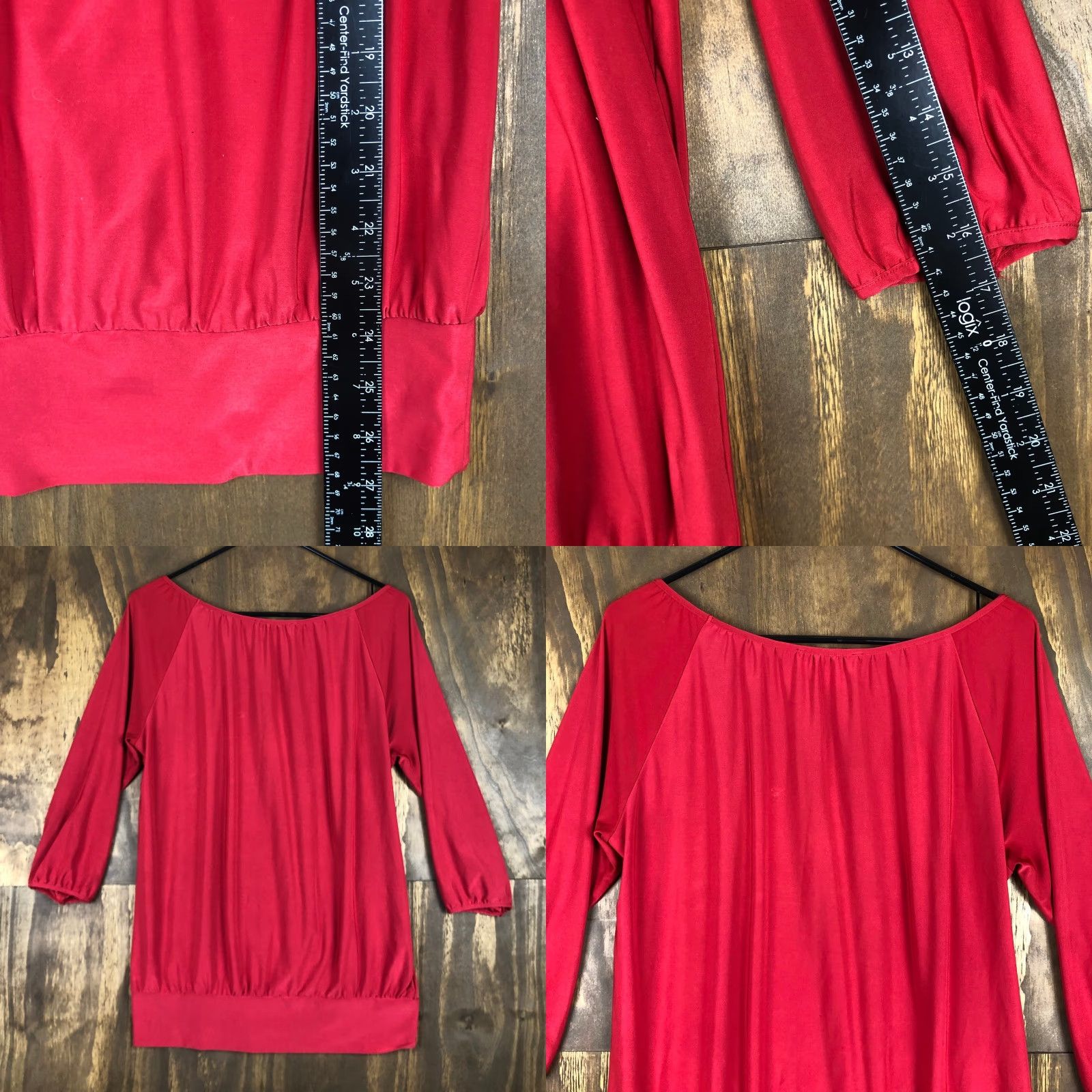 Express Express Shirt Women Red Blouse 3/4 Sleeve Round Neck Stretch S Size S / US 4 / IT 40 - 8 Thumbnail