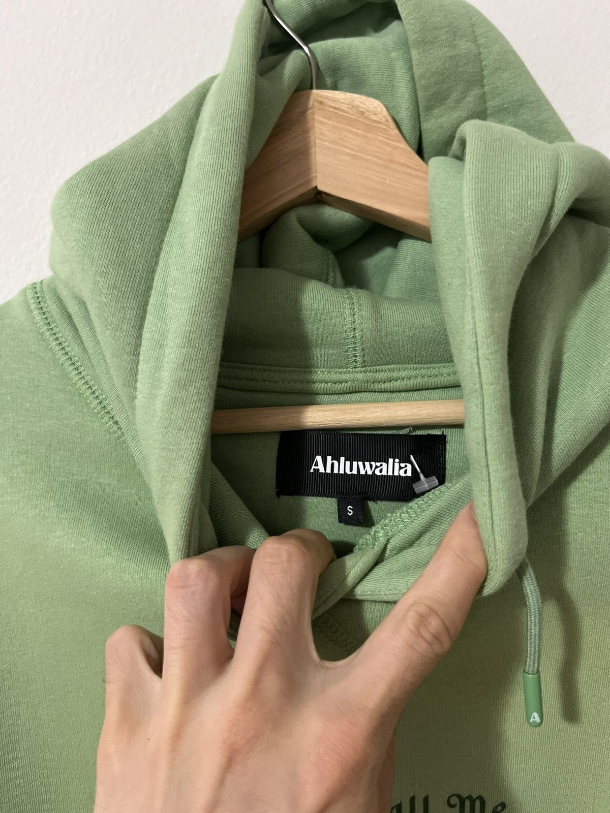 Ahluwalia Ahluwalia Studio Green Mint Sweatheart hoodie S size Size US S / EU 44-46 / 1 - 2 Thumbnail