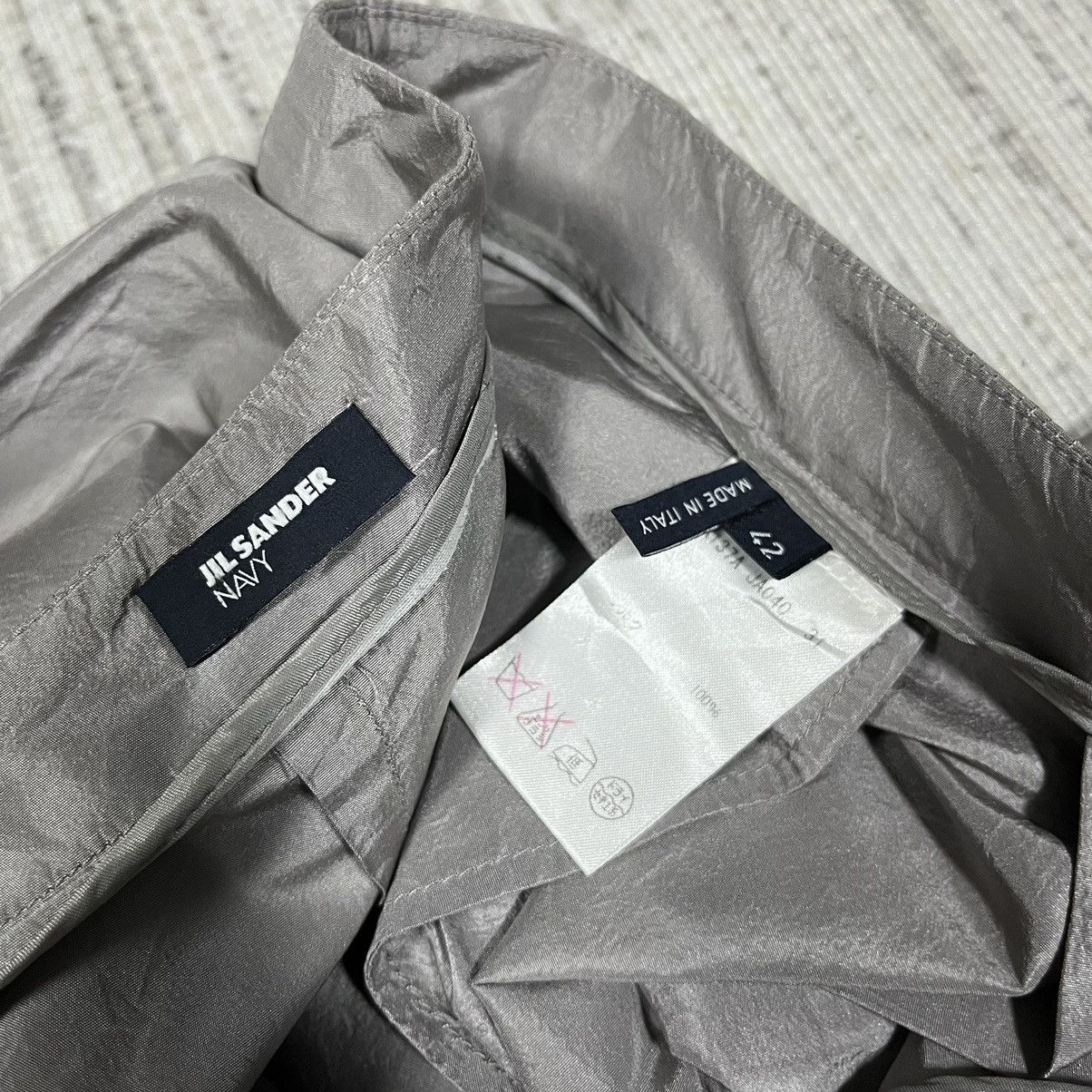 Jil Sander a37 Jil Sander Navy Silk Skirt Size 33" - 16 Thumbnail