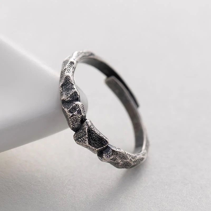 Jewelry × Vintage 925 Sterling Silver Ring Retro Mountain Peak Rock Size ONE SIZE - 2 Thumbnail