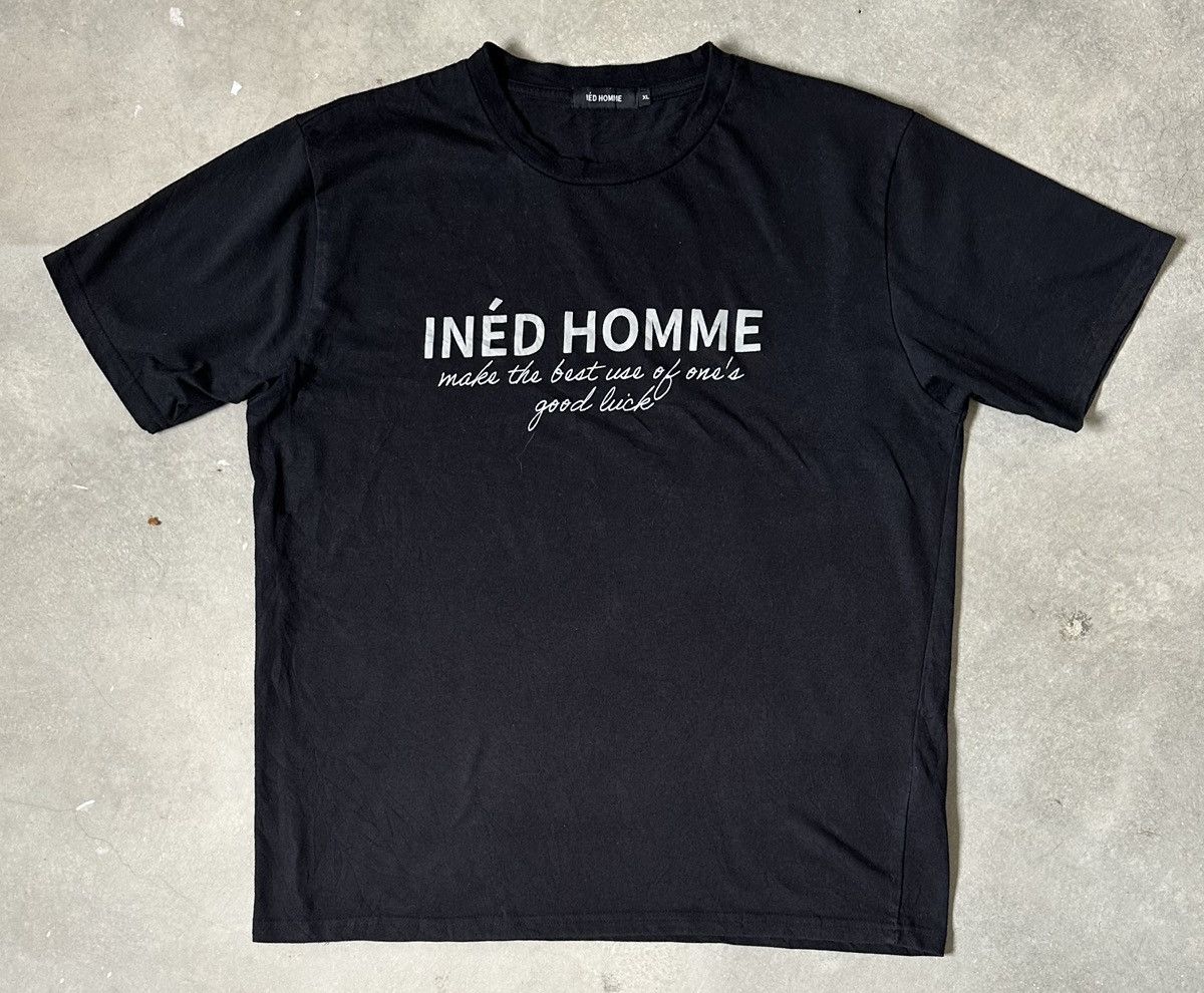Japanese Brand INED HOMME YOHJI YAMAMOTO BIG LOGO TEE Size US L / EU 52-54 / 3 - 1 Thumbnail