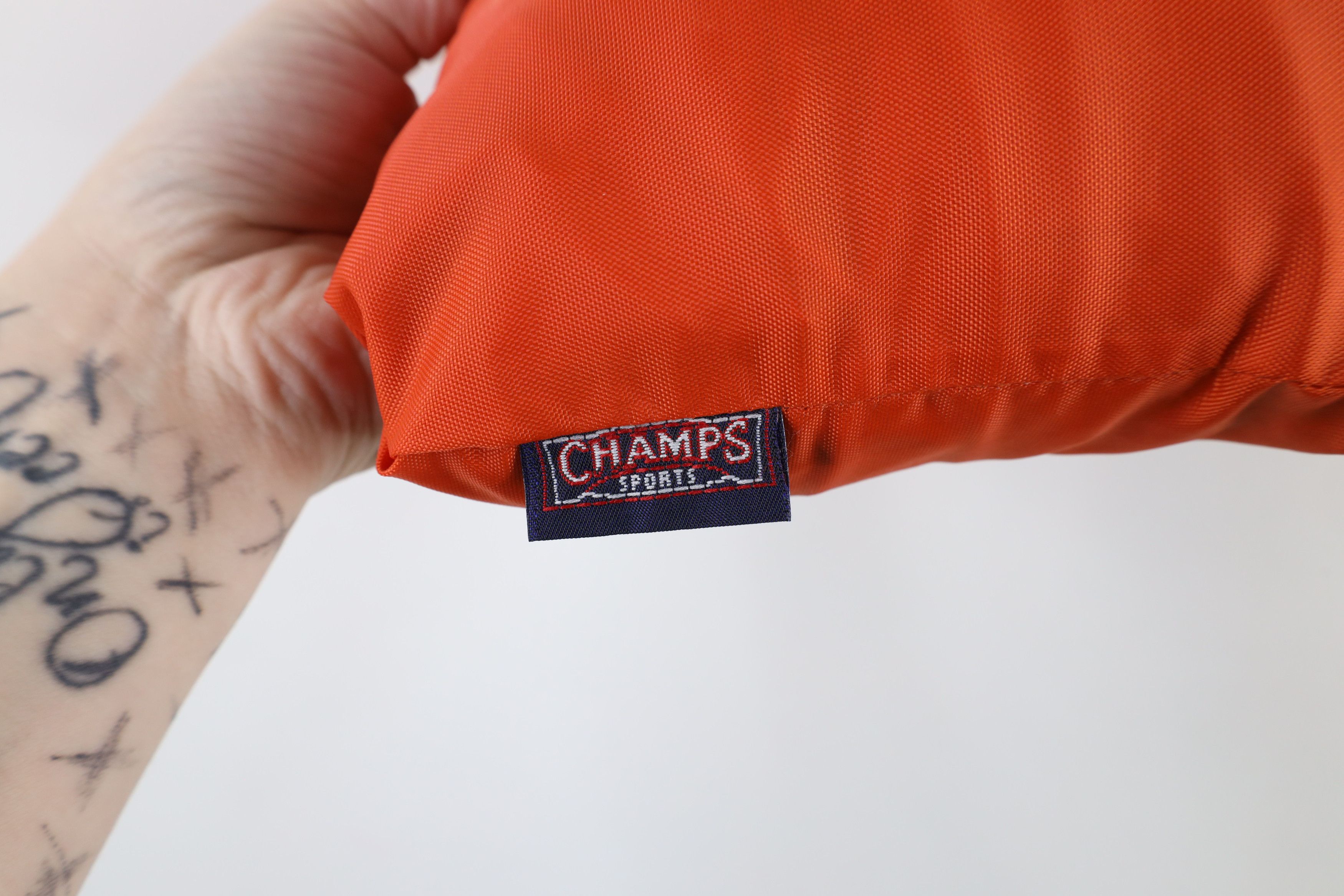 Vintage Vintage 90s Streetwear Packable Anorak Jacket Orange Nylon Size US XL / EU 56 / 4 - 12 Thumbnail