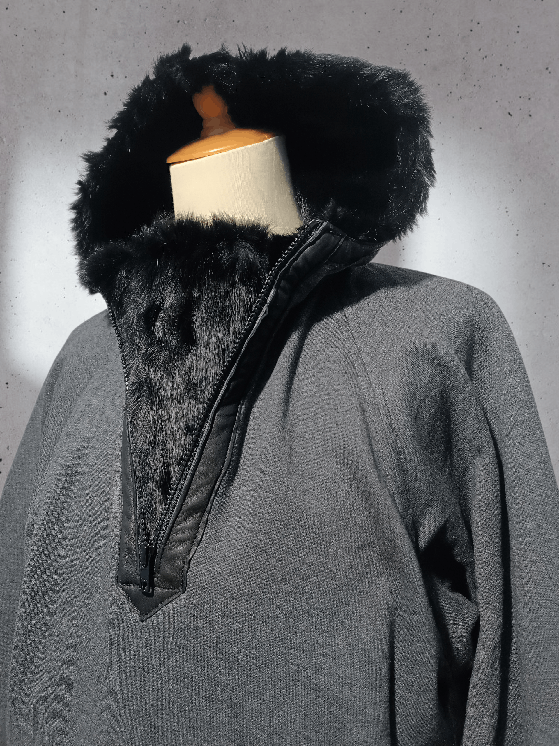 Japanese Brand 💥 Rare 💥 Vintage Half Zip Fur Hoodie Sweater Size US M / EU 48-50 / 2 - 4 Thumbnail
