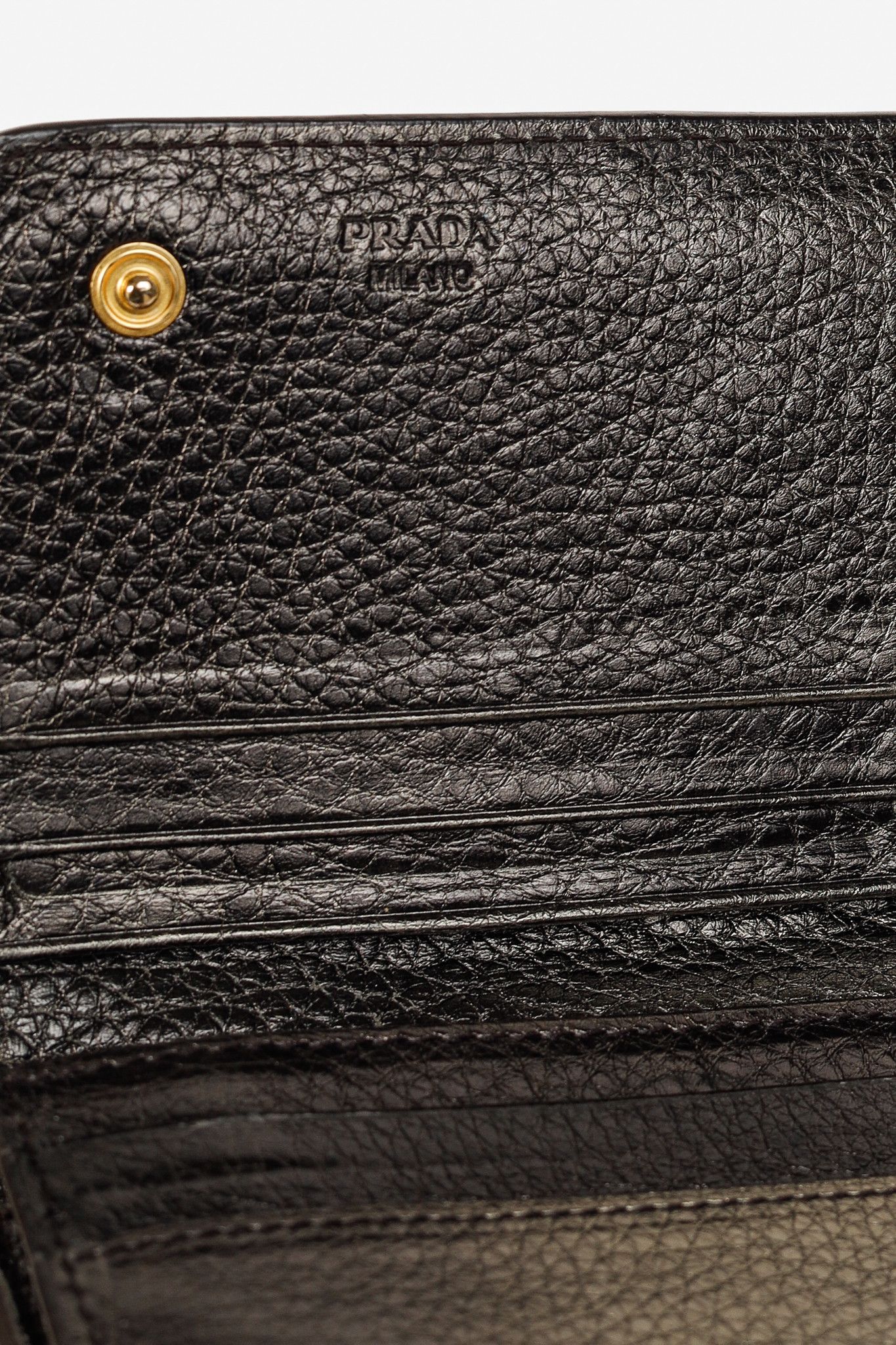 Prada Prada Piombo Vitello Daino Antik Leather Wallet Size ONE SIZE - 10 Thumbnail