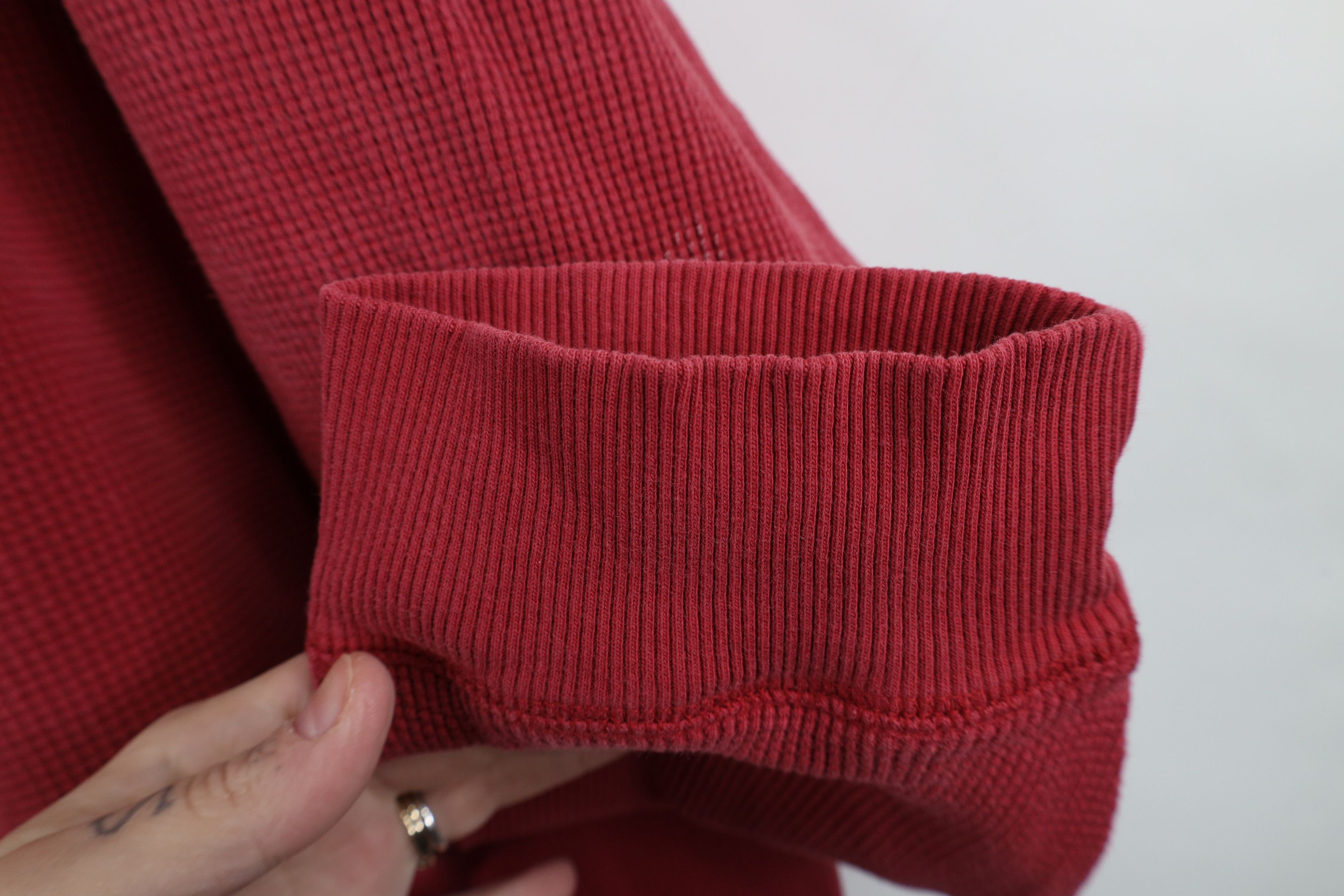 Vintage Vintage 90s Streetwear Boxy Fit Thermal Waffle Knit T-Shirt Size US XXL / EU 58 / 5 - 5 Thumbnail