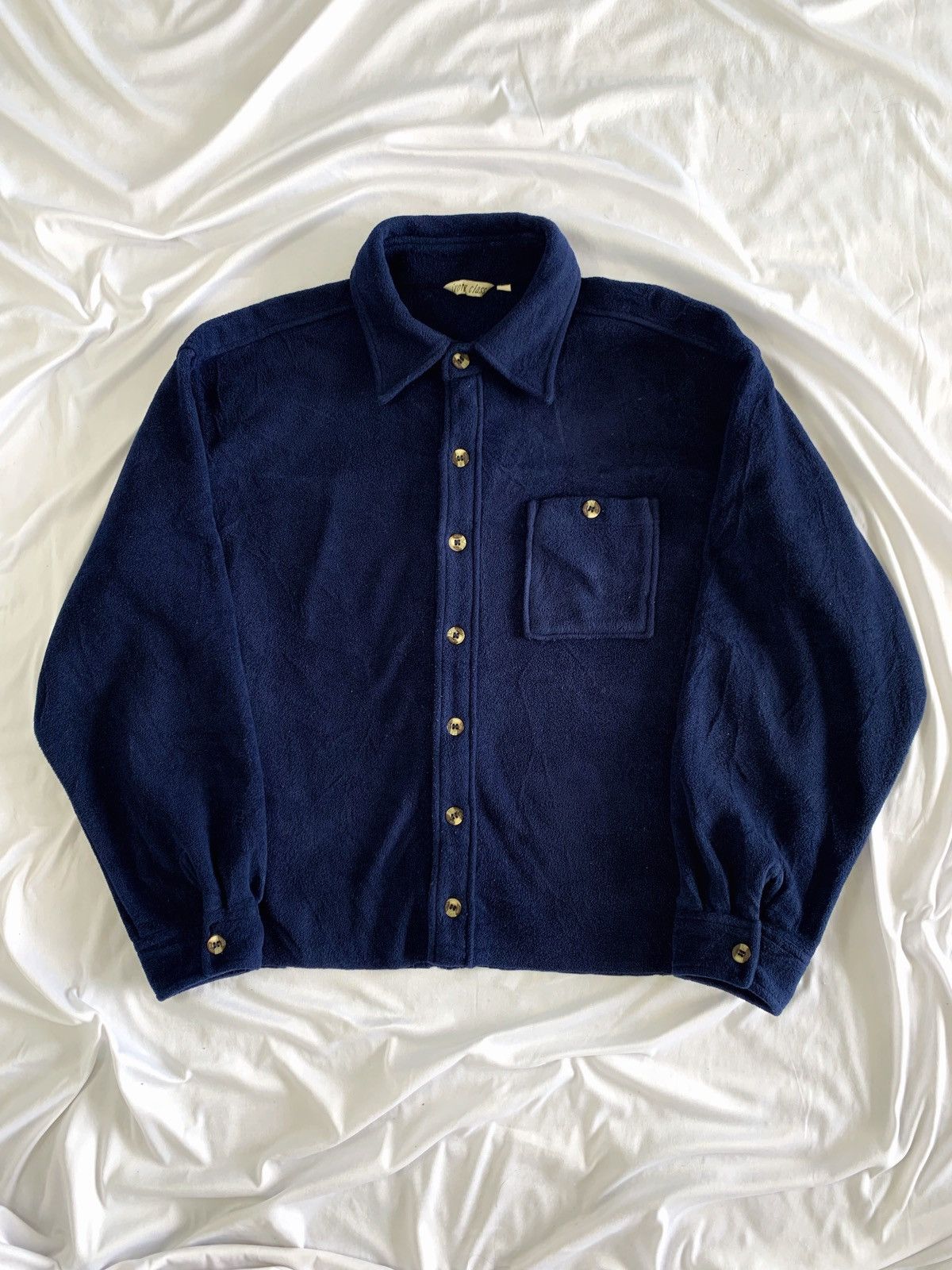 Vintage Vintage cropped outer fleece button up shirt japan Size US L / EU 52-54 / 3 - 3 Thumbnail