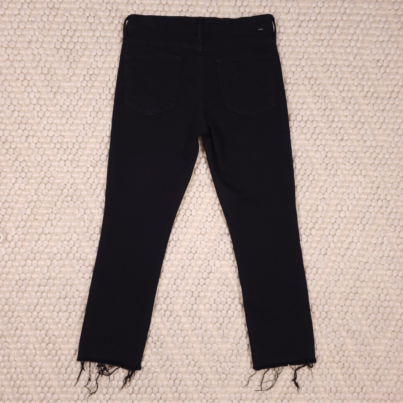 MOTHER Mother The Rascal Ankle Jeans Fray Black Sz 30 Size 30" / US 8 / IT 44 - 9 Thumbnail
