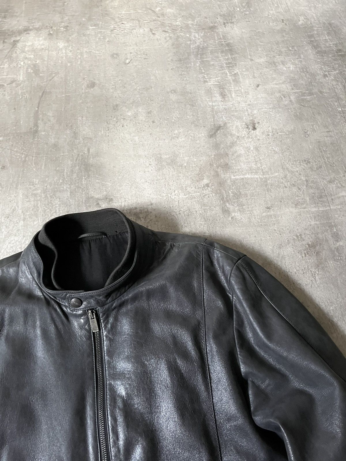 Jil Sander Jil Sander leather jacket by Raf Simons black rare Size US L / EU 52-54 / 3 - 4 Thumbnail