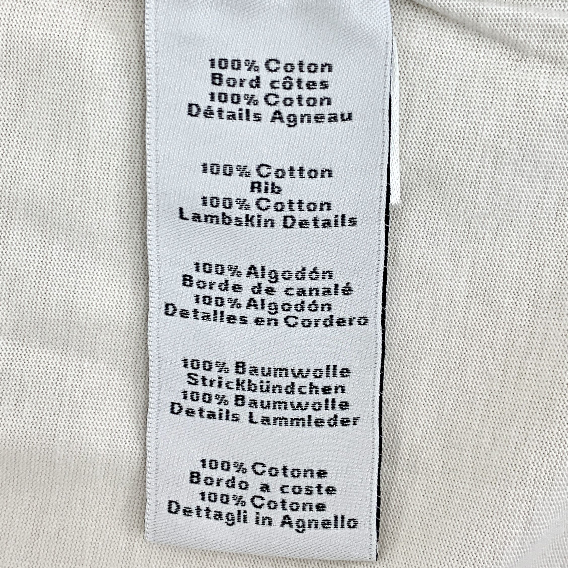 Hermes Hermès Geometric Leather Patch Cotton T-Shirt White (L) Size US L / EU 52-54 / 3 - 7 Thumbnail