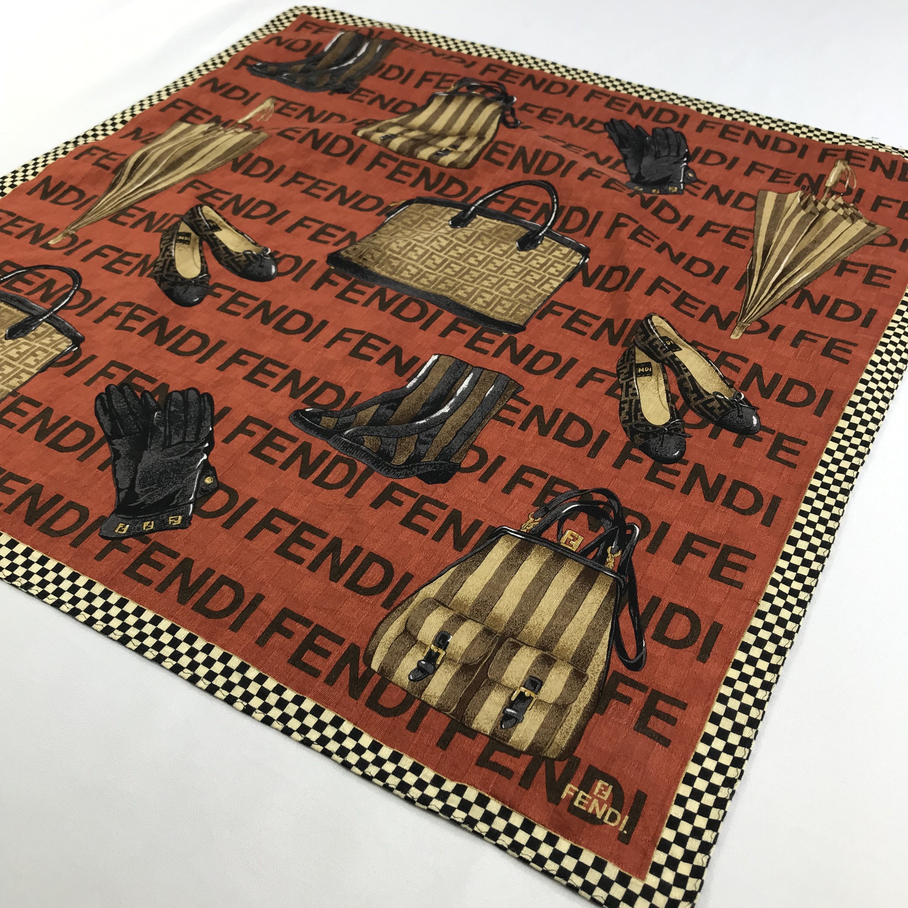 Vintage Vintage Fendi Bandana / Handkerchief / Neckerchief - S2631 Size ONE SIZE - 2 Thumbnail