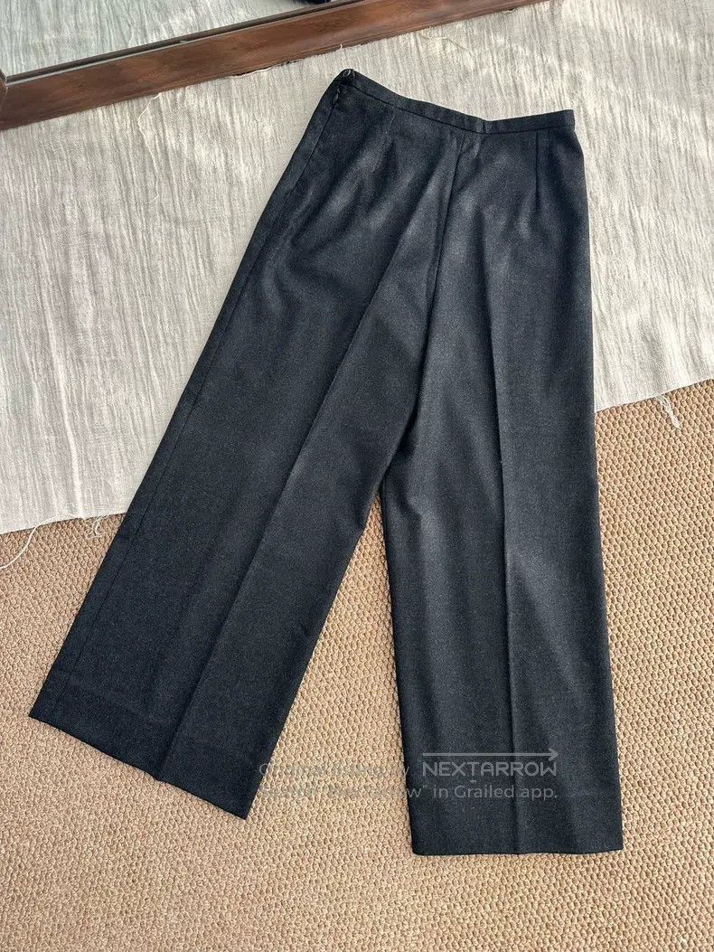 Hermes Hermes Wool Cashmere Blended Colorful Crepe Wide Leg Pants Size 25" / US 0 / IT 36 - 3 Thumbnail