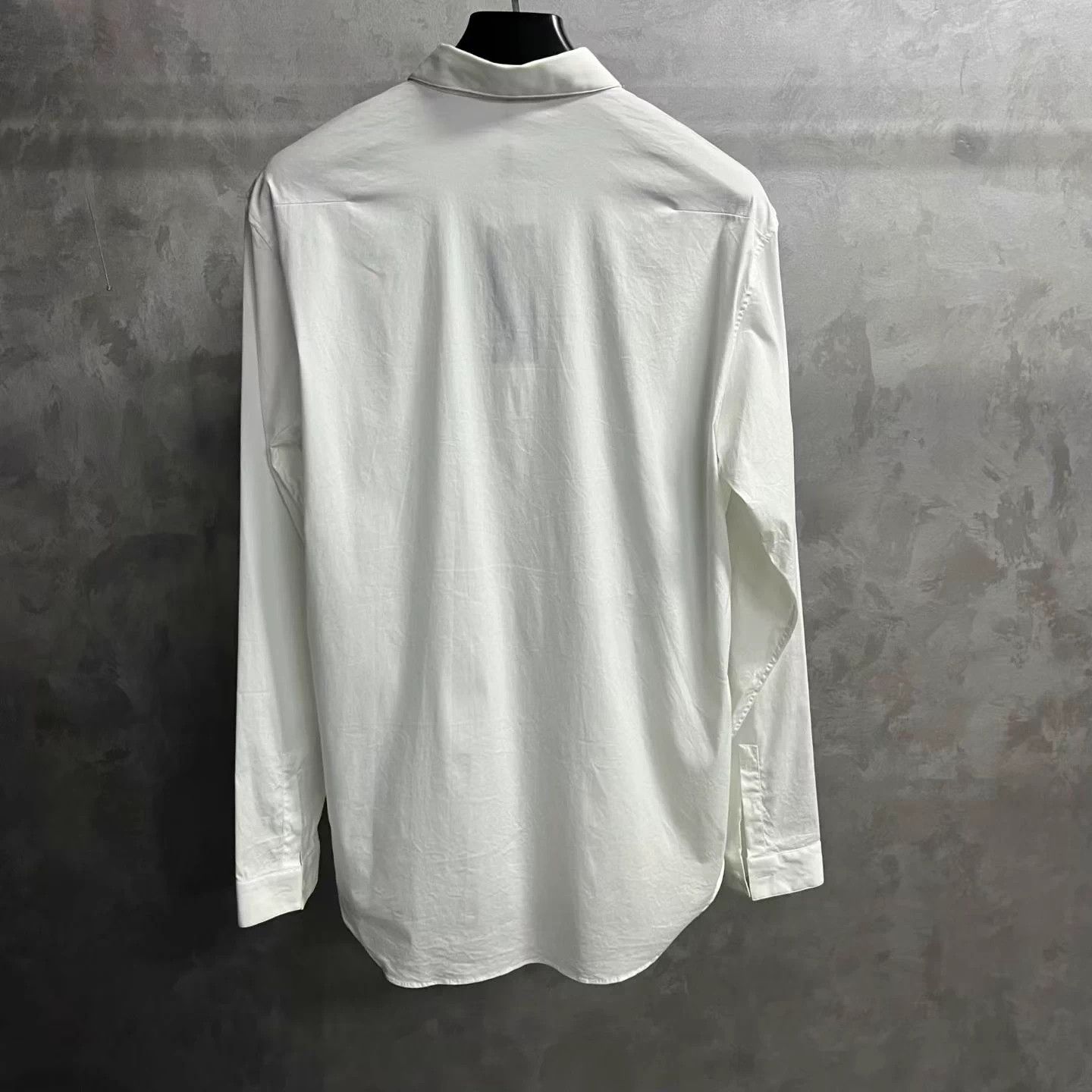 Dior Dior White Solid Lapel Casual Long Sleeve Shirt 41 Size US XS / EU 42 / 0 - 2 Thumbnail