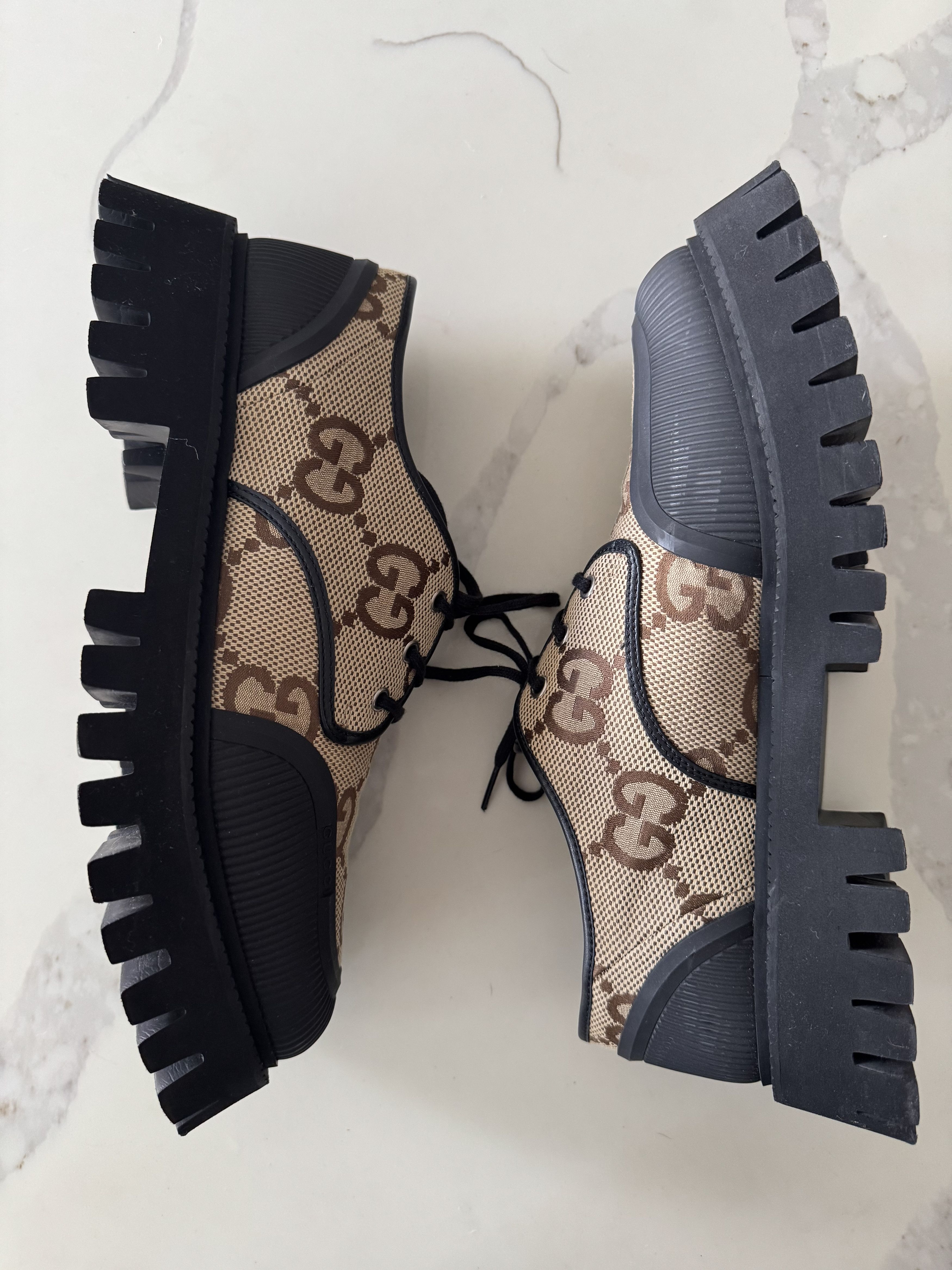 Gucci Gucci Jumbo GG lug sole shoes Size US 11.5 / EU 44-45 - 3 Thumbnail