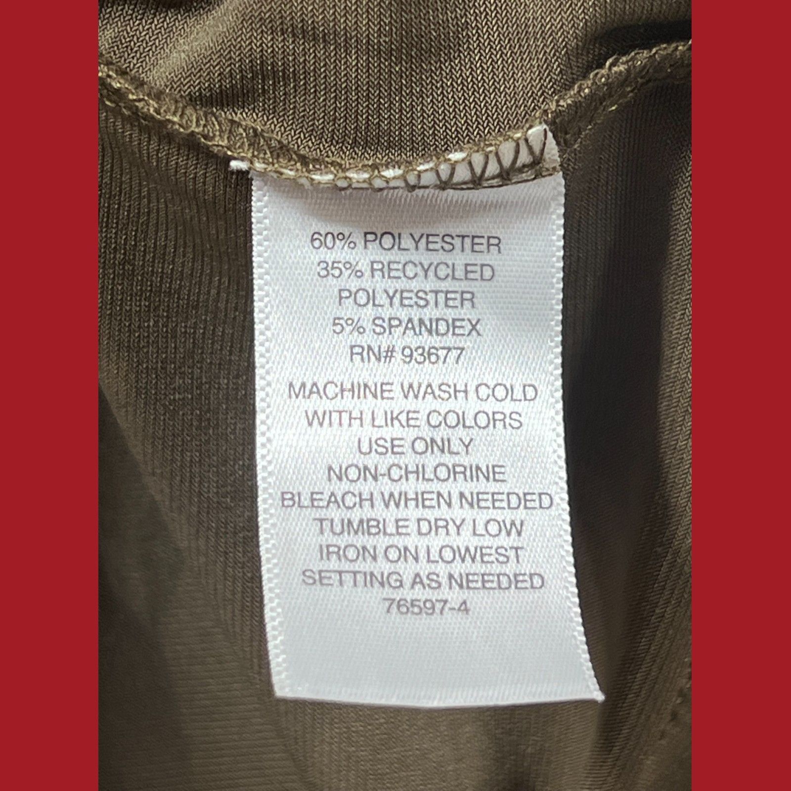 Other Liz Claiborne - Women's V-Neck Cold Shoulder Blouse - Olive Size L / US 10 / IT 46 - 8 Thumbnail