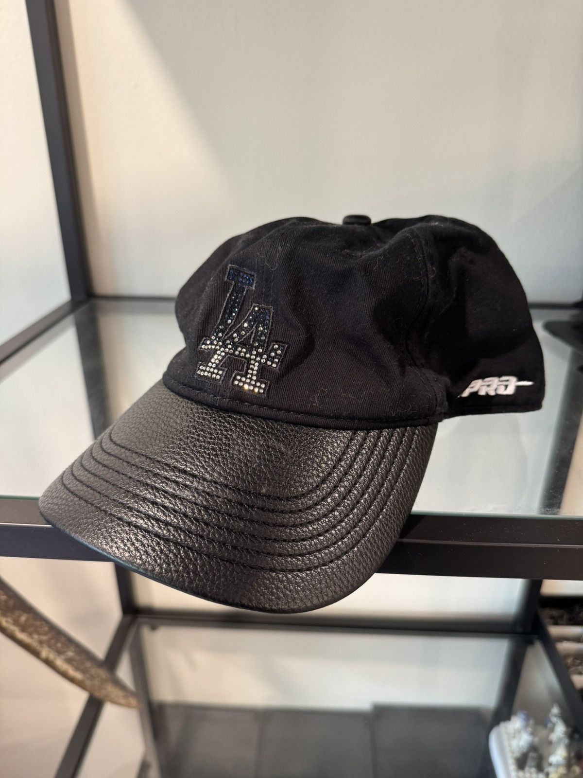 MLB LA Dogers Leather MLB Baseball Hat Bedazzled Avant Garde Size ONE SIZE - 1 Thumbnail