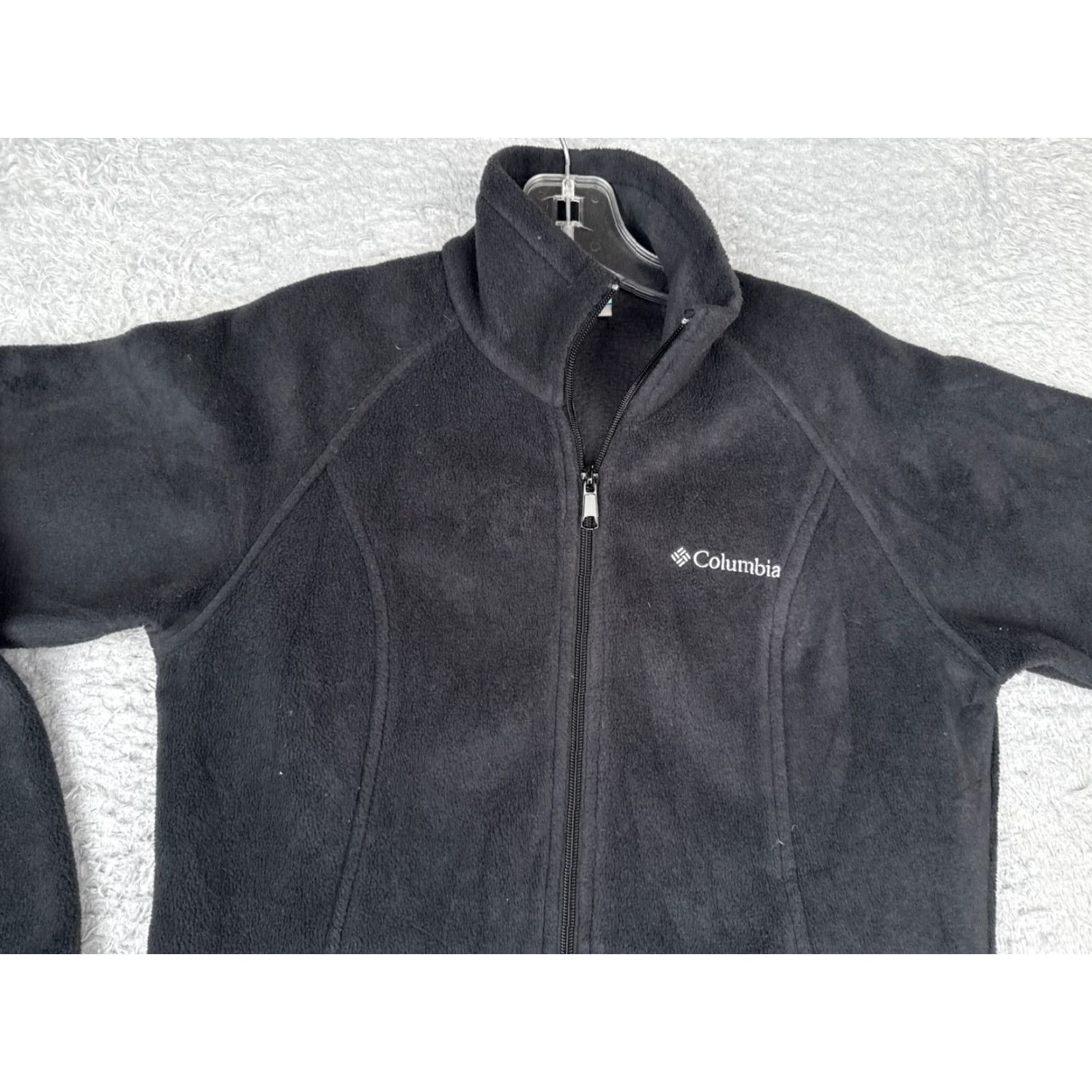 Vintage Columbia Jacket Women Small Black Full Zip Pockets Mock Neck Polyester Fleece Lightweight Casual Outdoor Size S / US 4 / IT 40 - 7 Thumbnail