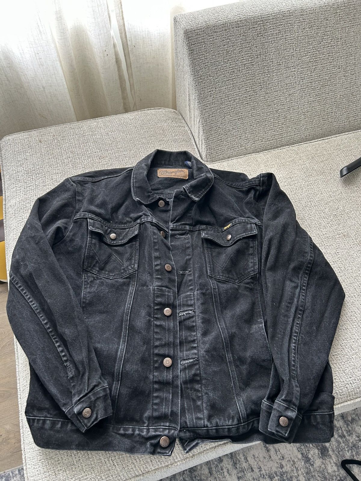 Wrangler Black western denim jacket Size US XL / EU 56 / 4 - 1 Thumbnail