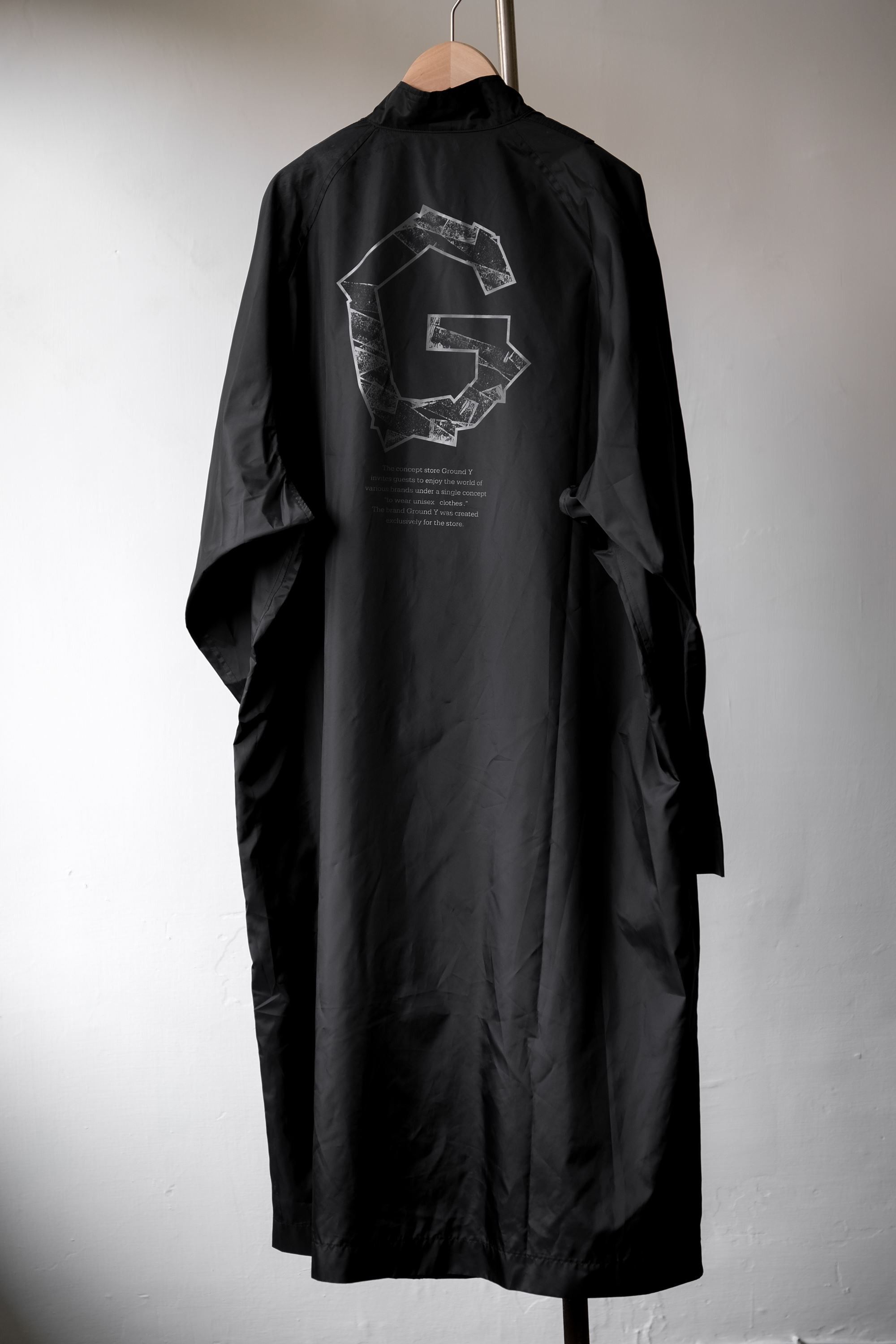極美品/カシミヤ100% ヨウジヤマモト マフラー　ロング　刺繍ロゴ　ブラック 極美品/カシミヤ100% ヨウジヤマモト マフラーロング刺繍ロゴ