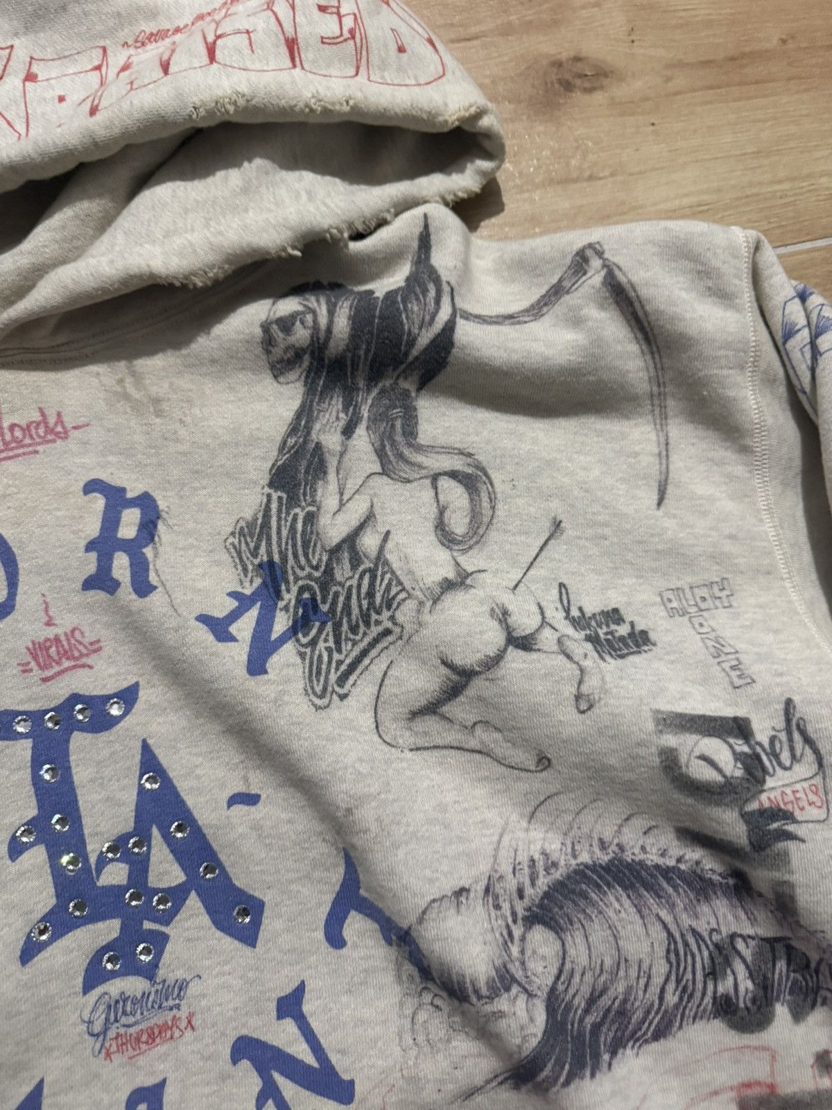 Born X Raised × Saint Michael Saint Michael x Born X Raised All Over Graffiti Hoodie XL Size US XL / EU 56 / 4 - 3 Thumbnail
