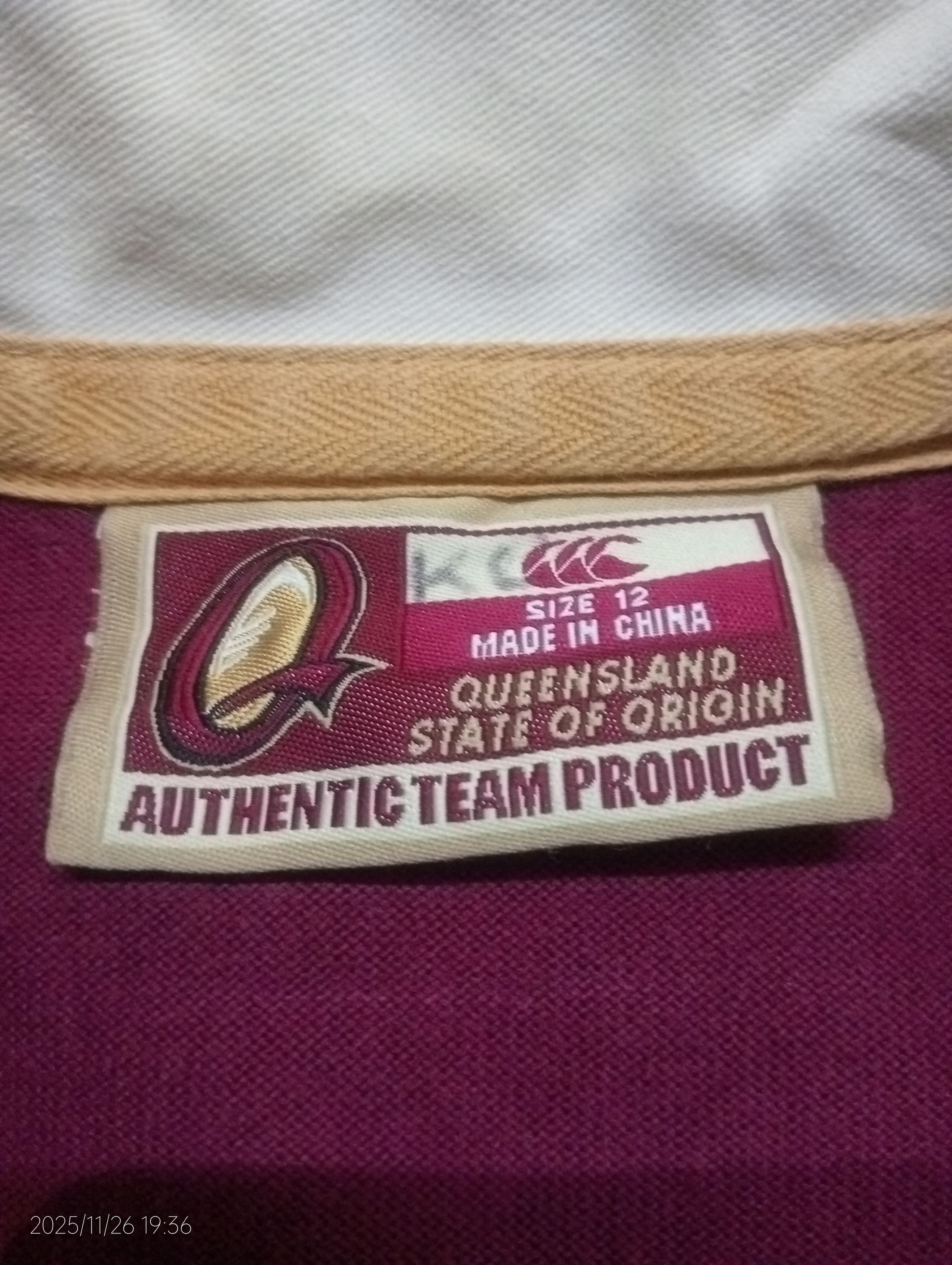 Canterbury of New Zealand Vintage CONZ Queensland State of Origin Polo Rugby Jersey Size US S / EU 44-46 / 1 - 2 Thumbnail