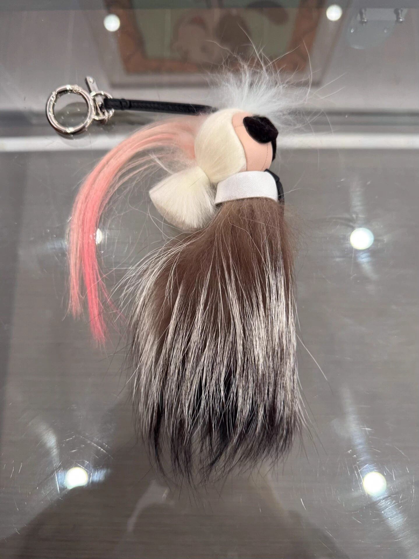 Fendi Fendi x Karl Pink Mink Logo Tassel Keychain Size ONE SIZE - 2 Thumbnail