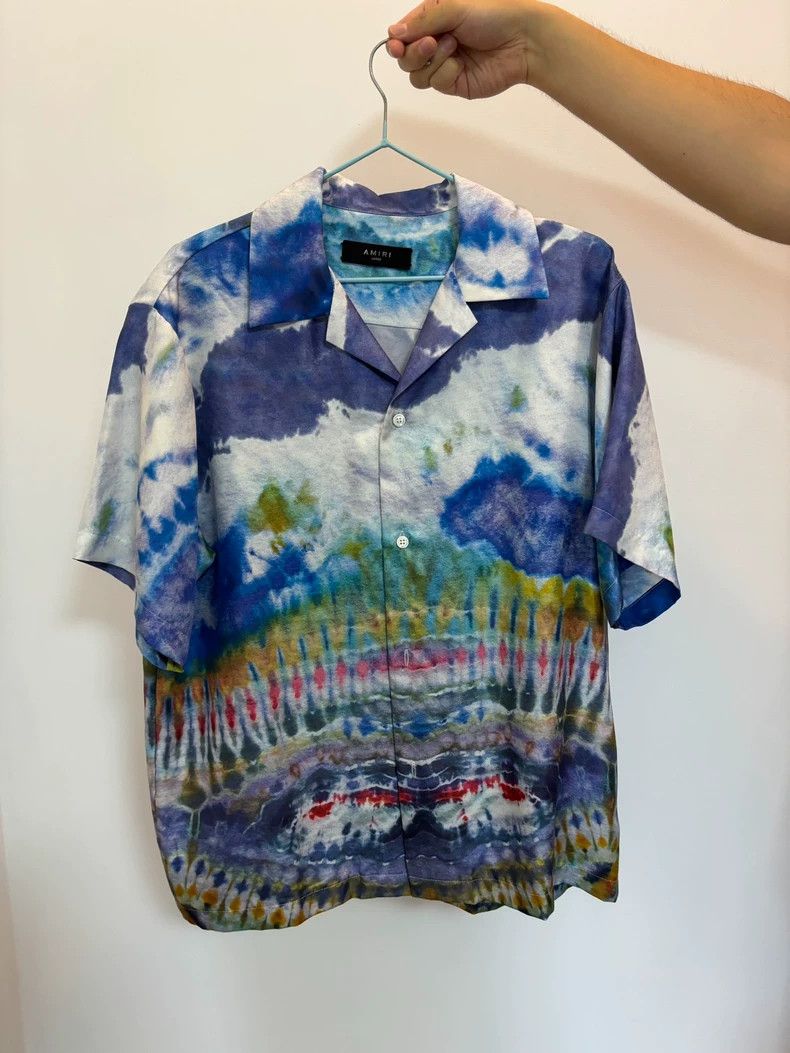 Amiri Amiri Rendering silk short-sleeved shirt 2501-Nextarrow Size US L / EU 52-54 / 3 - 1 Thumbnail