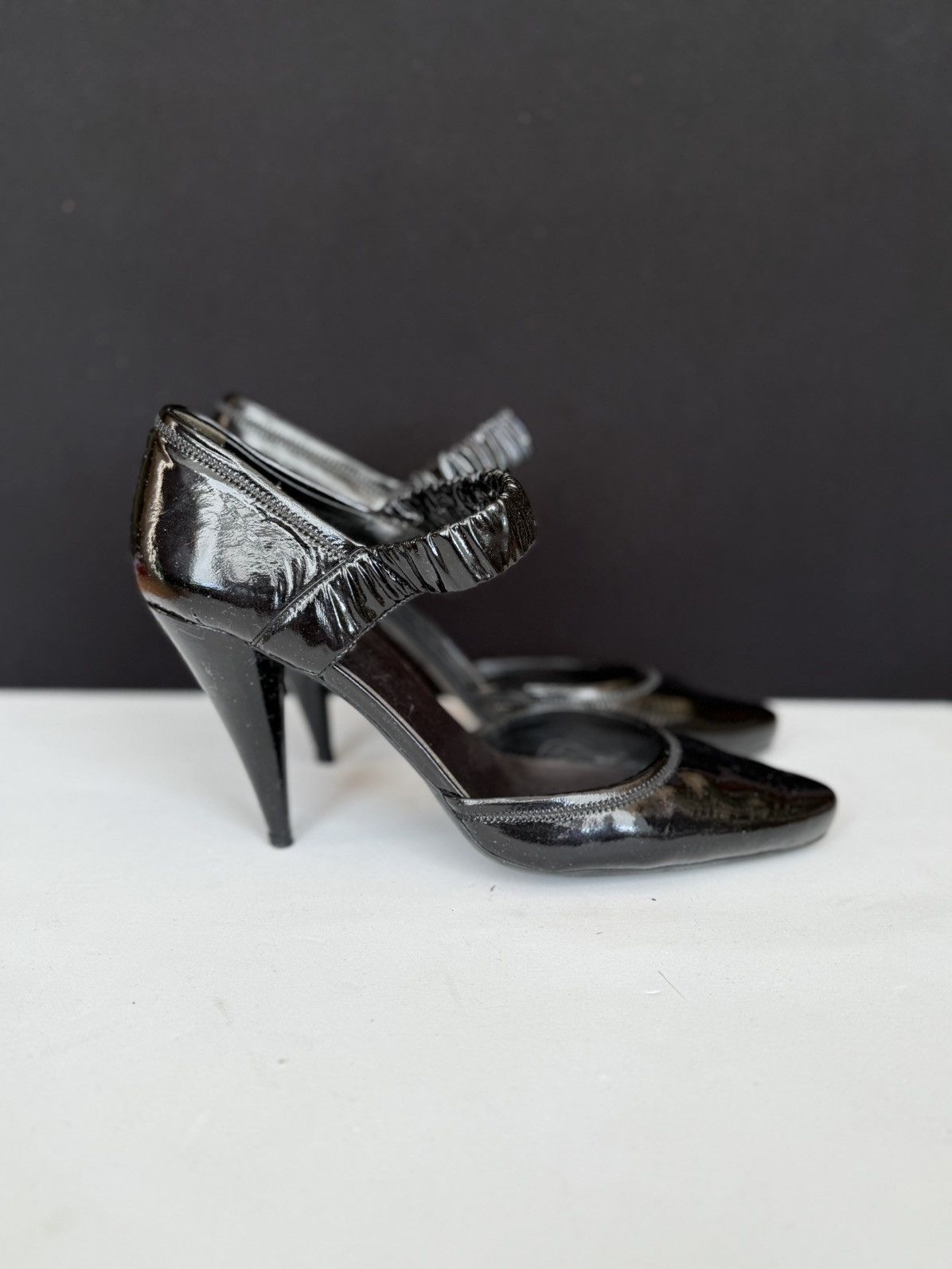 Prada Prada Black Patent Leather Heels Sizes 39 Size US 9 / IT 39 - 4 Thumbnail