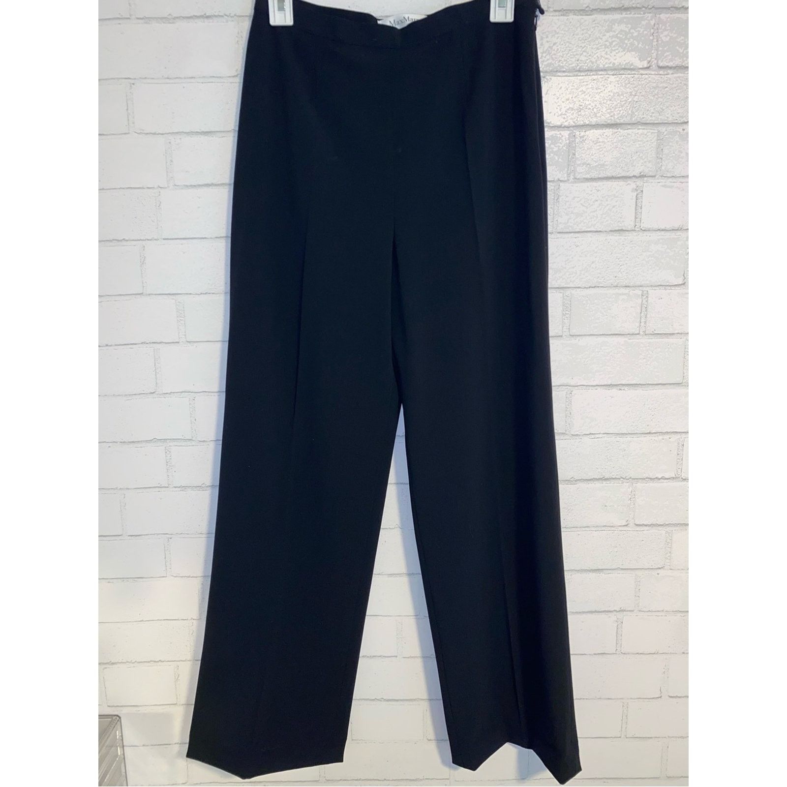 Max Mara MaxMara $650 Navy Blue Wool Blend Side Zip Pant Trouser 8 Size 30" / US 8 / IT 44 - 4 Thumbnail