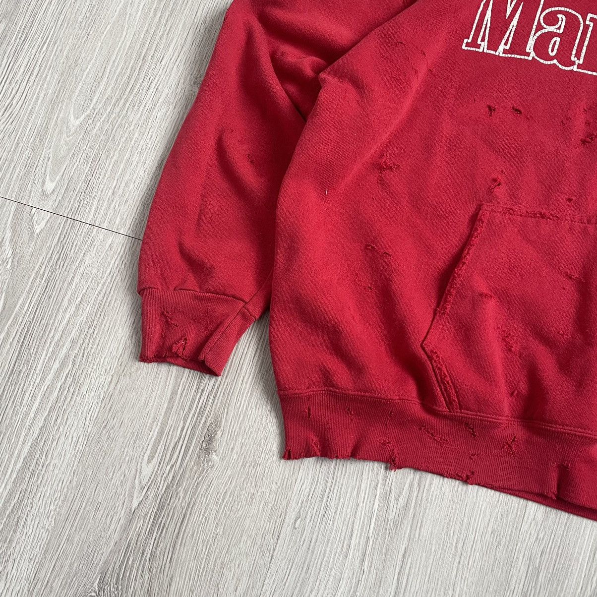 Marlboro Marlboro Distressed Hoodie Tultex 90s Size US XL / EU 56 / 4 - 4 Thumbnail