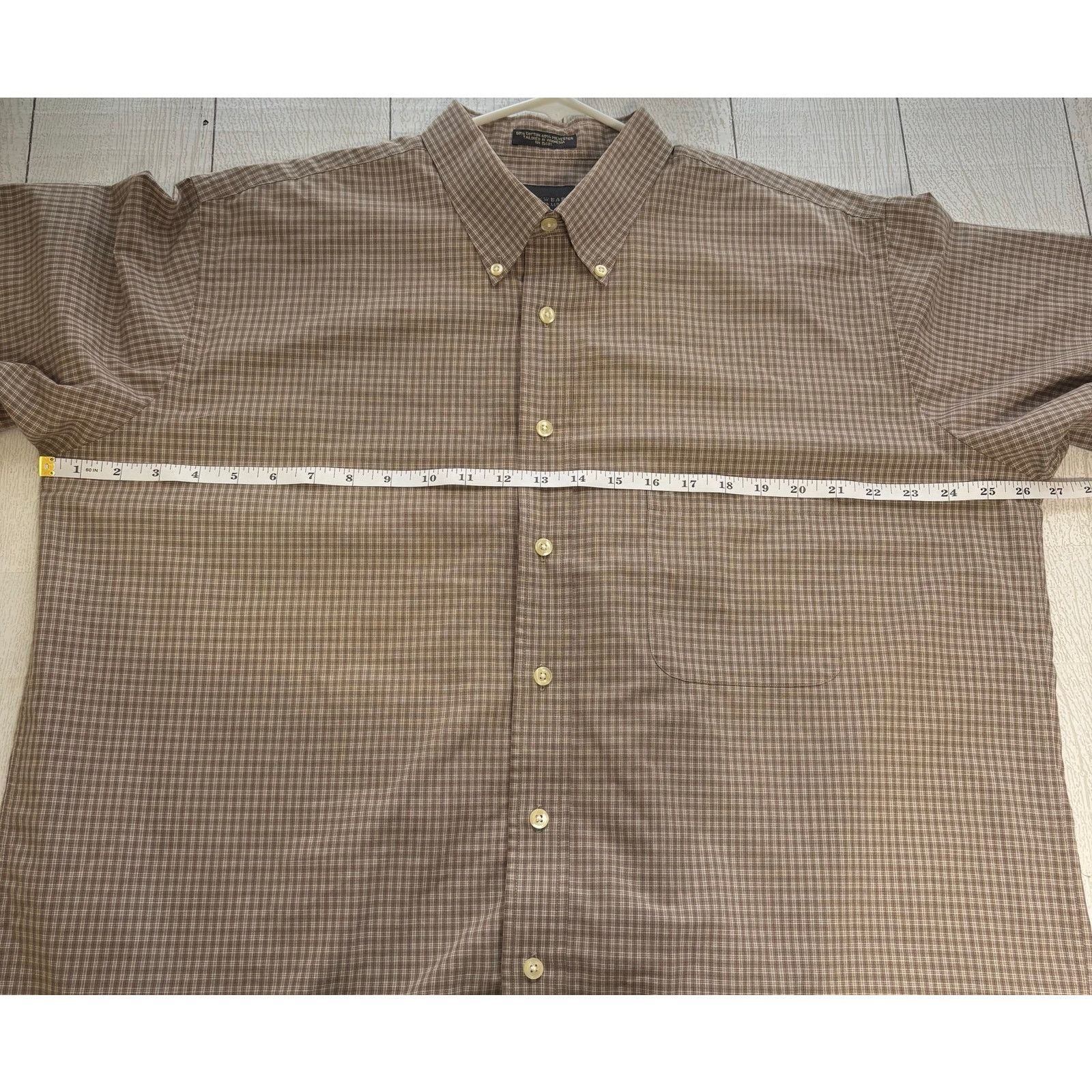 Other Menswear Alexander Lloyd Brown Plaid Button Shirt 17.5 Tall Size US XL / EU 56 / 4 - 7 Thumbnail