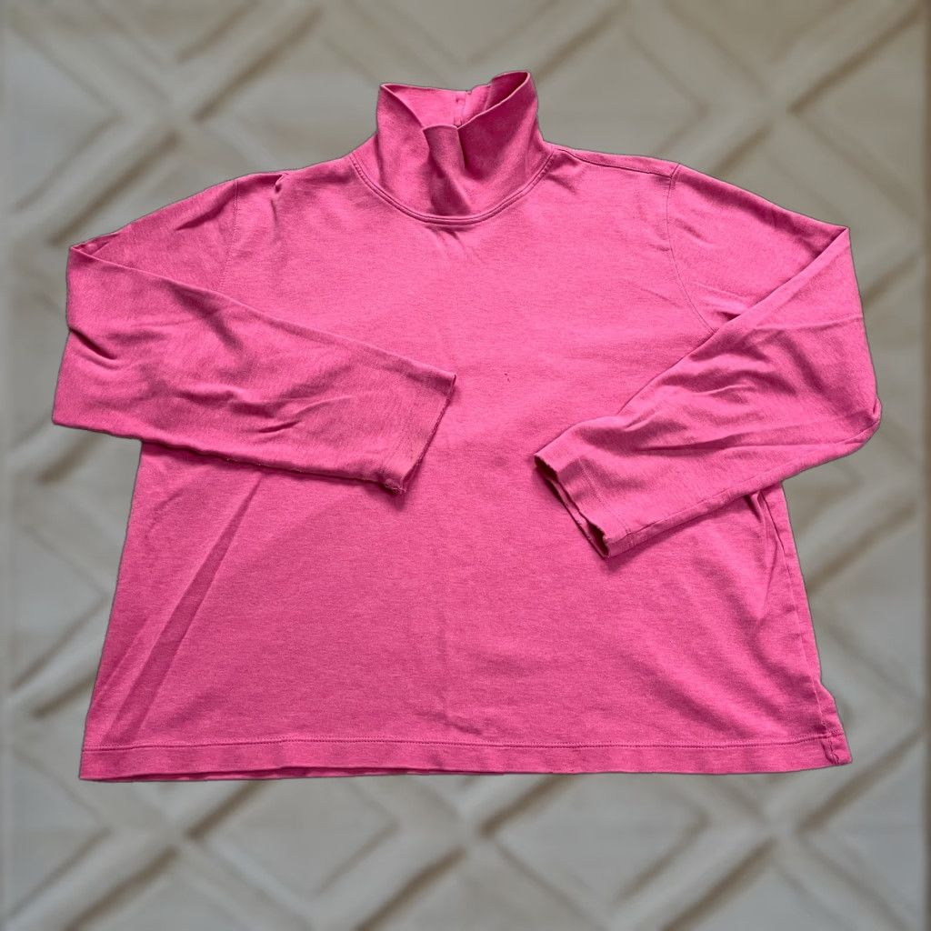 Lands' End Lands' End Women's Pink Sweater Large Knit Pullover Long Sleeve Casual Fall Spring Summer Winter Size L / US 10 / IT 46 - 1 Thumbnail
