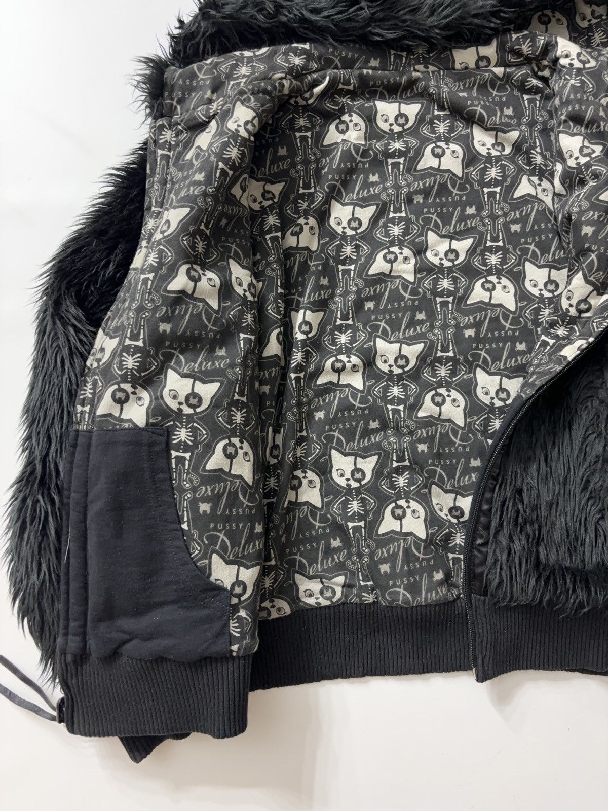 Beauty Beast × If Six Was Nine × Le Grande Bleu (L.G.B.) FAUX FUR WINTER CAT VINTAGE ZIP HOODIE AVANT GARDE JACKET Size M / US 6-8 / IT 42-44 - 8 Thumbnail