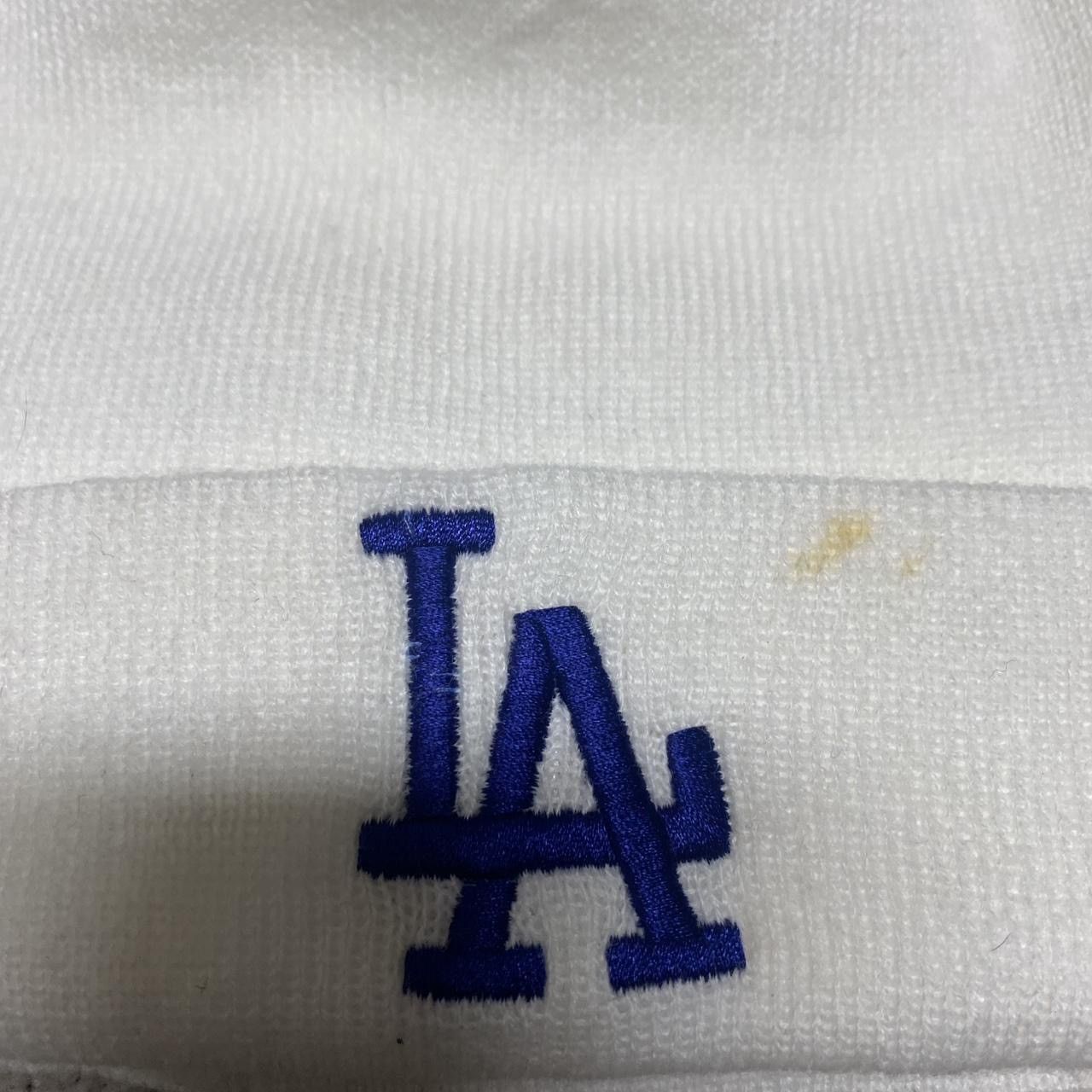 New Era Y2K LA dodgers white and blue beanie Size ONE SIZE - 2 Thumbnail