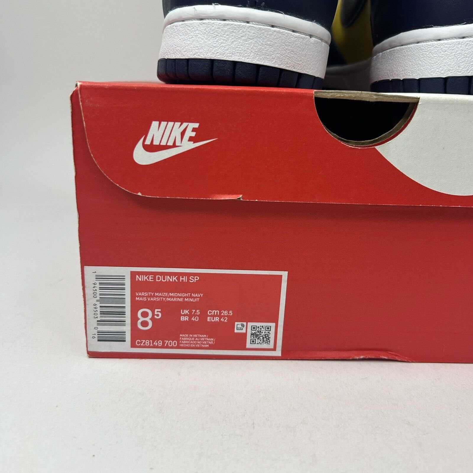 Nike Nike Dunk High Retro SP “Michigan/Maize Yellow” 2023 Size US 8.5 / EU 41-42 - 5 Thumbnail