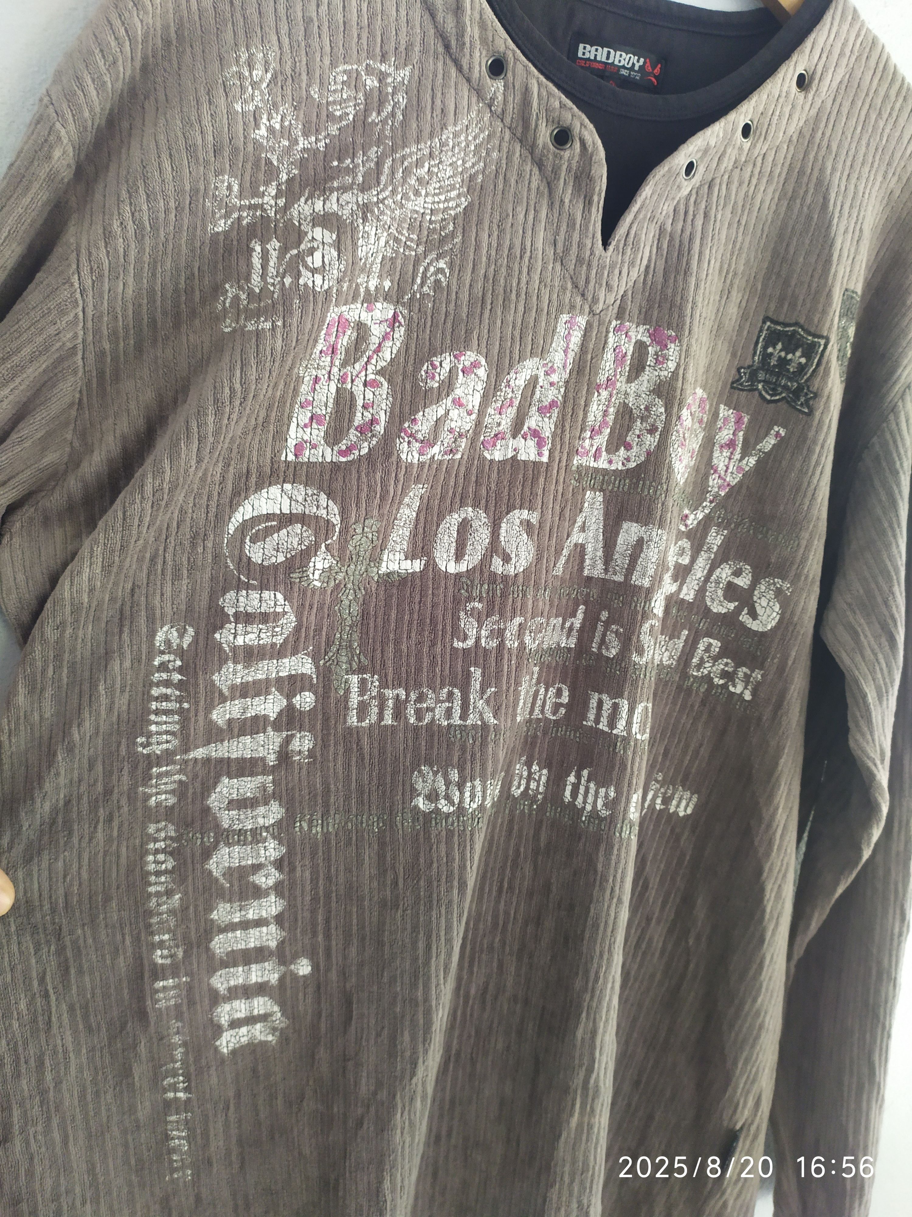 If Six Was Nine Vintage BAD BOY Poem double Layer Long Sleeve Shirt Size US XL / EU 56 / 4 - 5 Thumbnail
