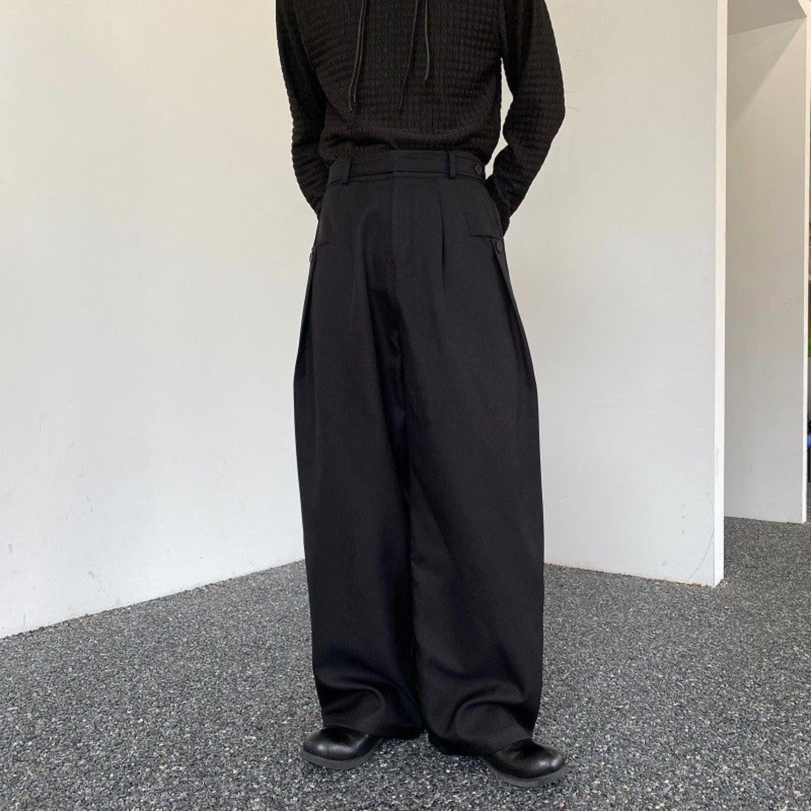 Japanese Brand Wide Leg Trousers, High Waist Pants Size US 32 / EU 48 - 3 Thumbnail