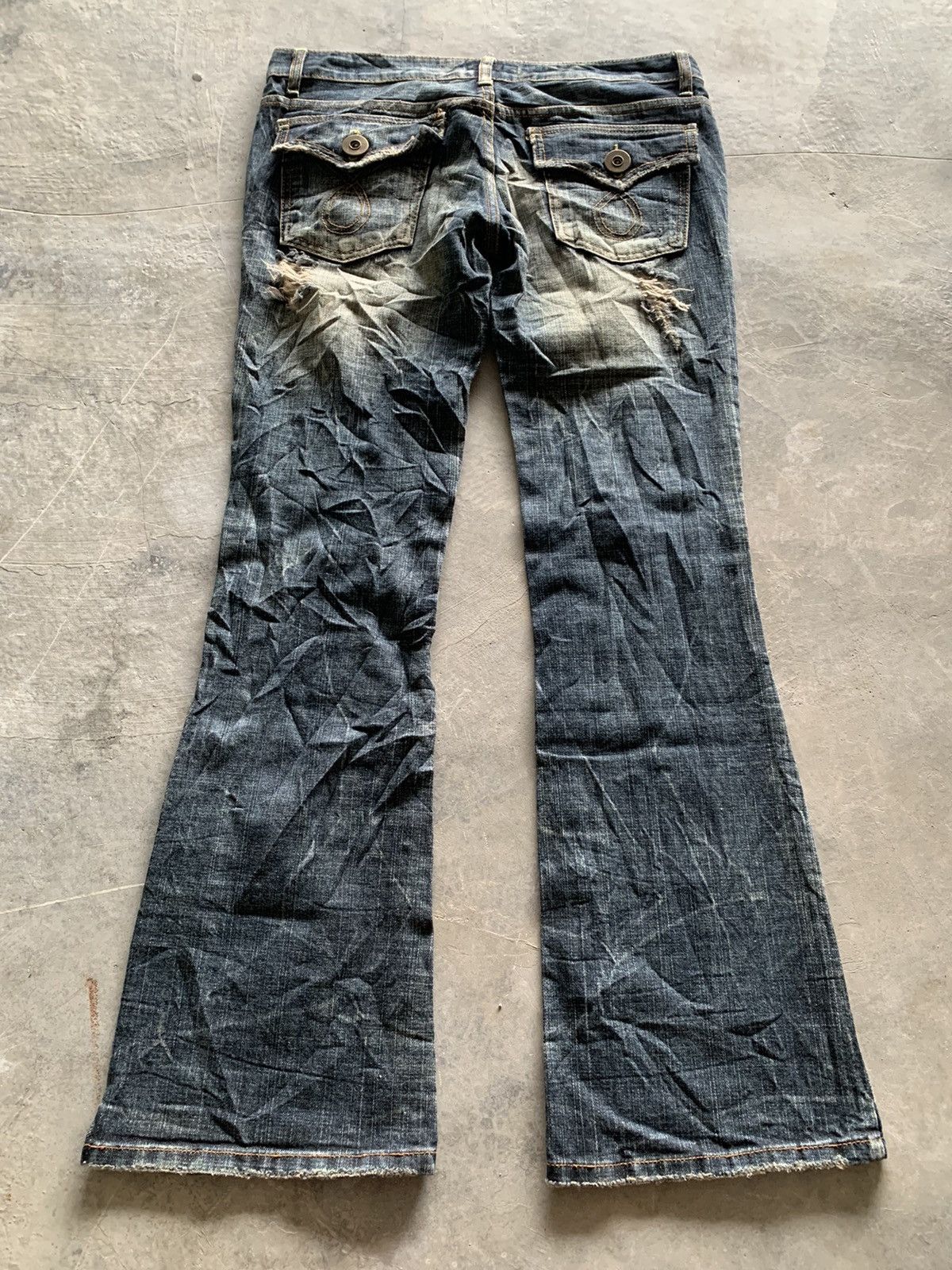 If Six Was Nine × Japanese Brand flare distressed punk grunge style inspired japanese denim Size 32" / US 10 / IT 46 - 15 Thumbnail