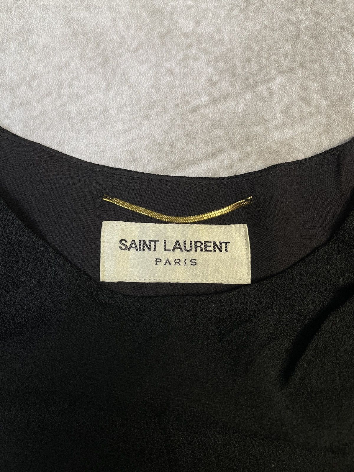Saint Laurent Paris Saint Laurent Black Crepe Draped Sleeveless Dress Size S / US 4 / IT 40 - 8 Thumbnail