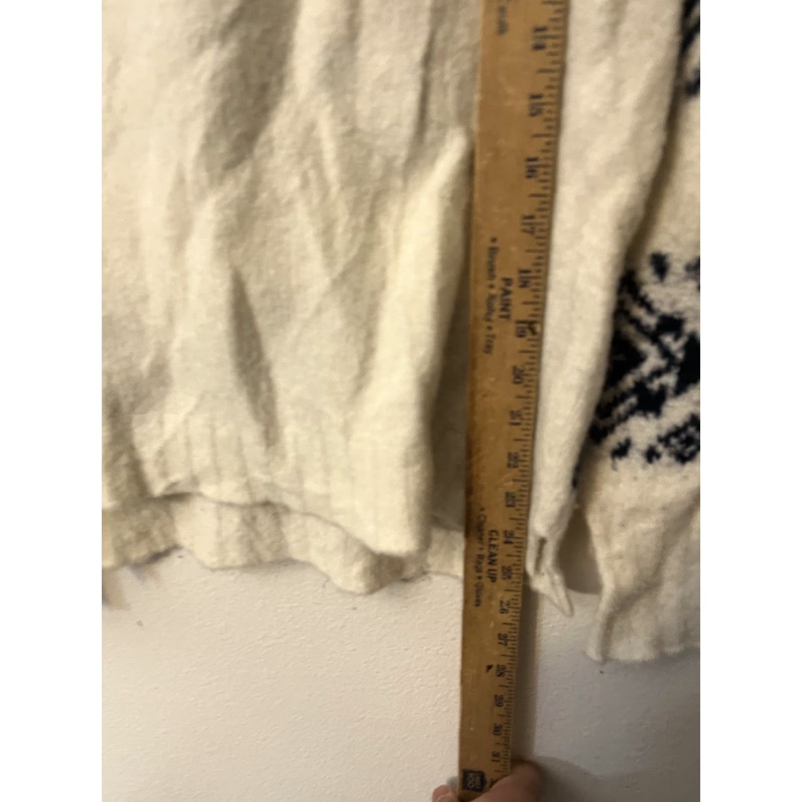 Vintage J Crew Sweater M Ivory Navy Fair Isle Striped Jumper Wool Acrylic Blend #H5829 Size M / US 6-8 / IT 42-44 - 6 Thumbnail