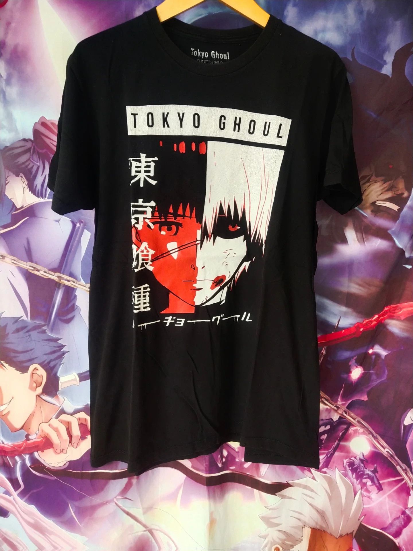 Anime Tokyo Ghoul Kaneki Face Big Print Anime Tee Size US L / EU 52-54 / 3 - 1 Thumbnail