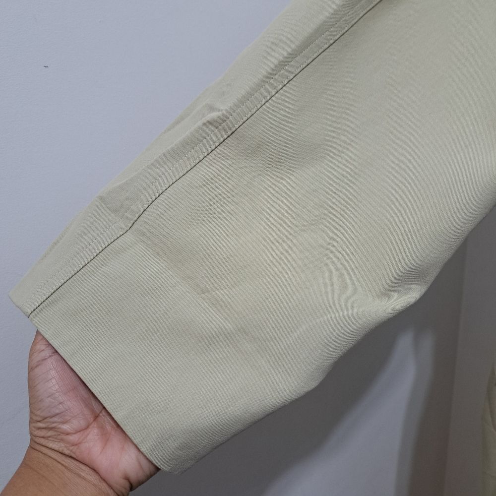 Other Zhou Mo Oversized Trench Coat Tencel Belted No Size Tag Medium Light Olive NWT Size M / US 6-8 / IT 42-44 - 14 Thumbnail