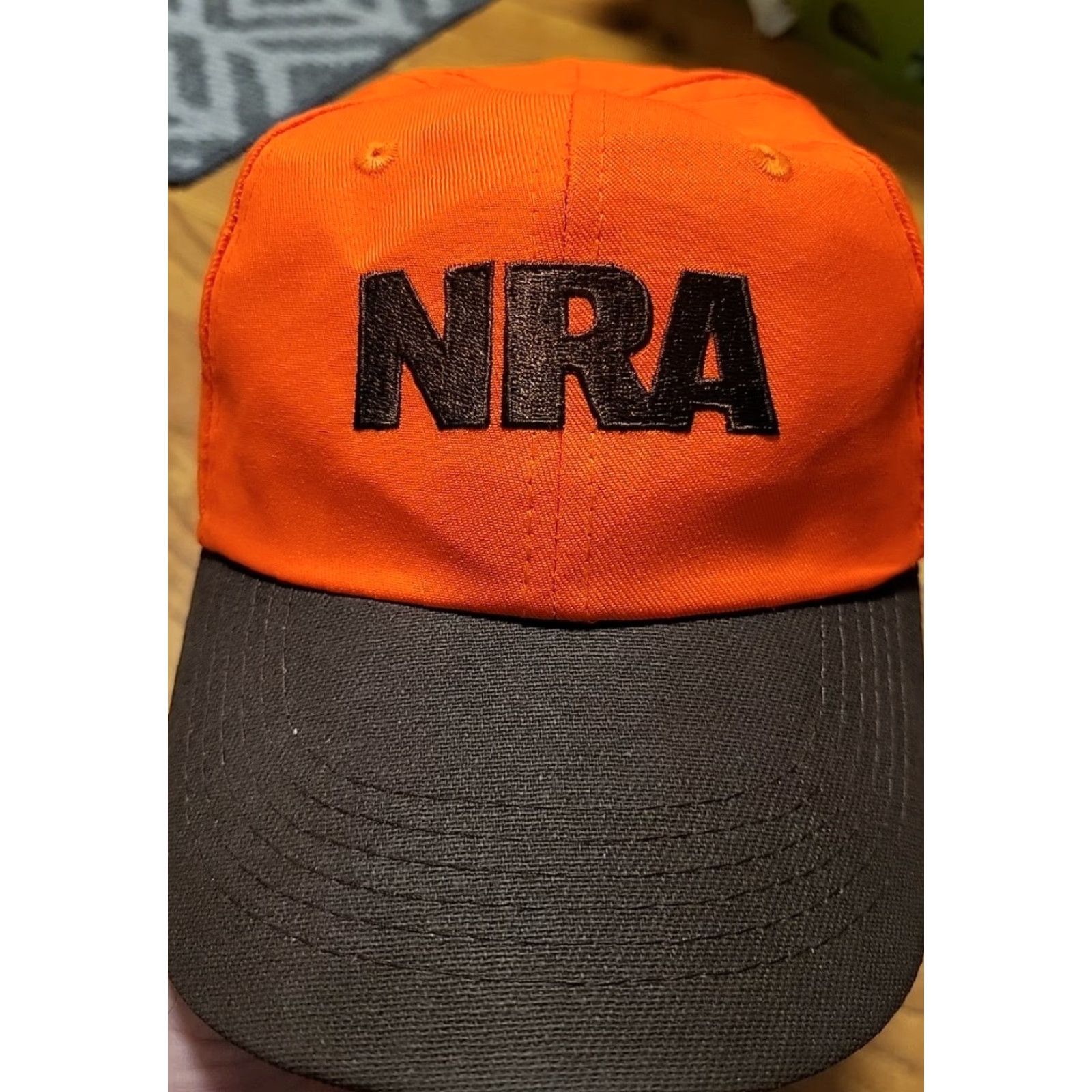 Hunter NRA Hat Baseball Cap Adjustable Brown Brim Hunters Orange Canvas Cotton Men Hunting Guns Shirt? Size ONE SIZE - 4 Thumbnail