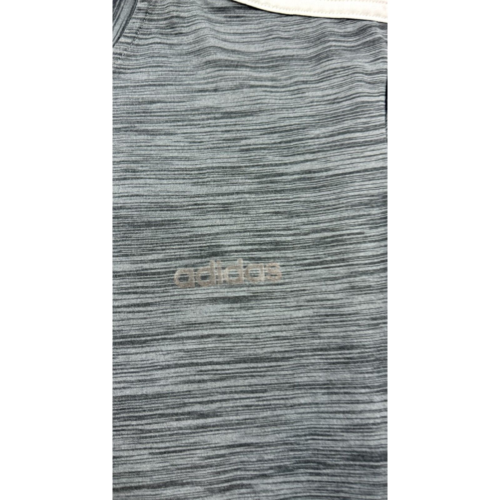 Adidas Adidas Shirt Mens Large Gray Space Dye 3 Stripes Aeroready Short Sleeve Pullover Size US L / EU 52-54 / 3 - 2 Thumbnail