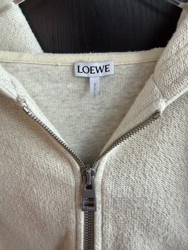 Loewe Loewe Anagram Beige Zip Hoodie Size M / US 6-8 / IT 42-44 - 3 Thumbnail